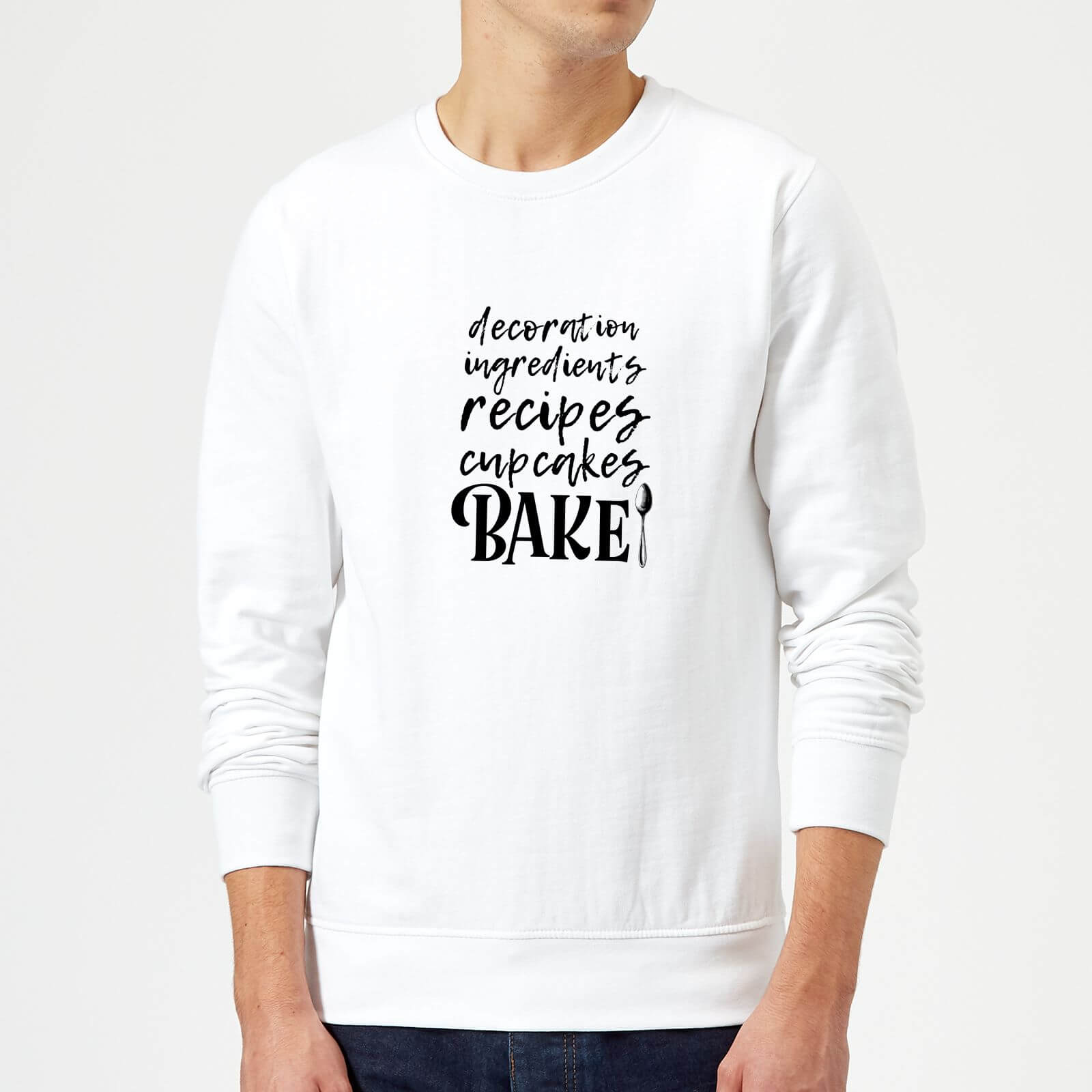 Baking Words Sweatshirt - White - L - White