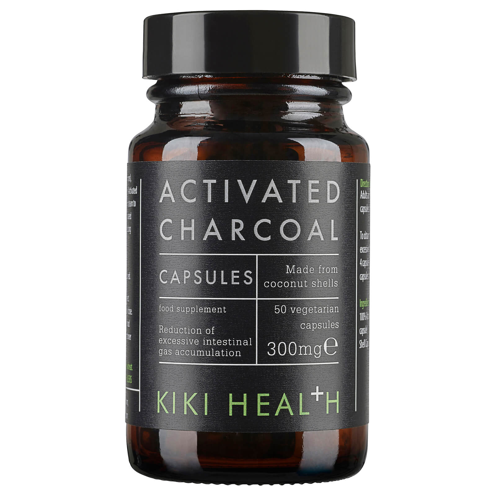 

Активированный уголь KIKI Health Activated Charcoal - 50 капсул с оболочкой из ингредиентов растительного происхождения