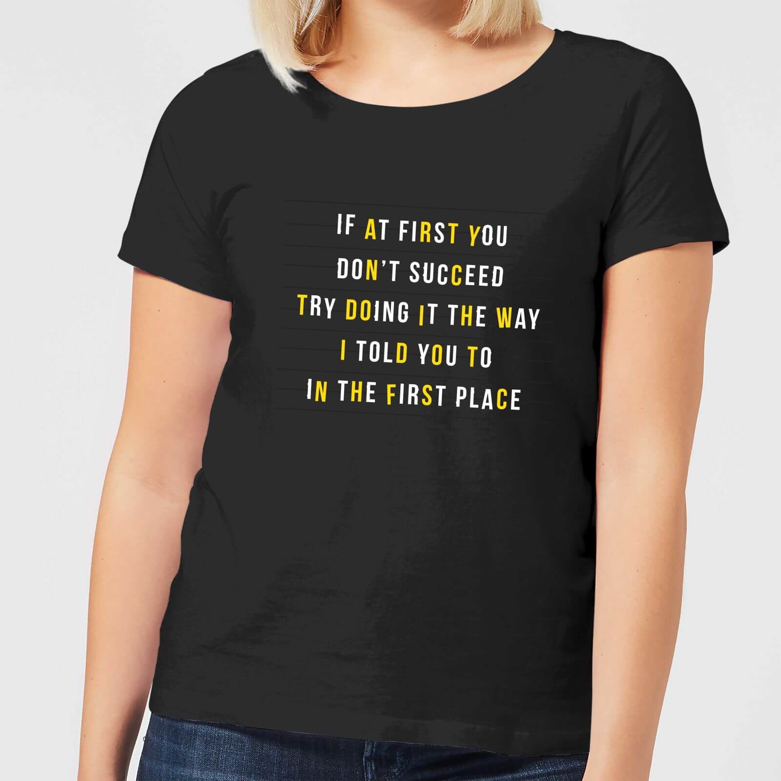 If At First You Don't Succeed Women's T-Shirt - Black - Xl
