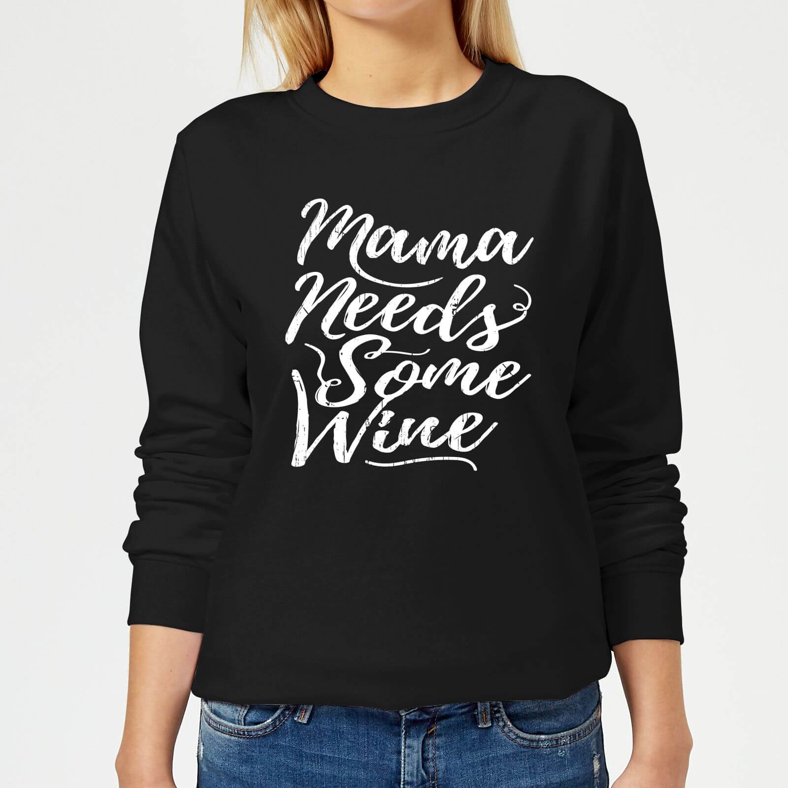 Mama Needs Some Wine Women's Sweatshirt - Black - XS - Black