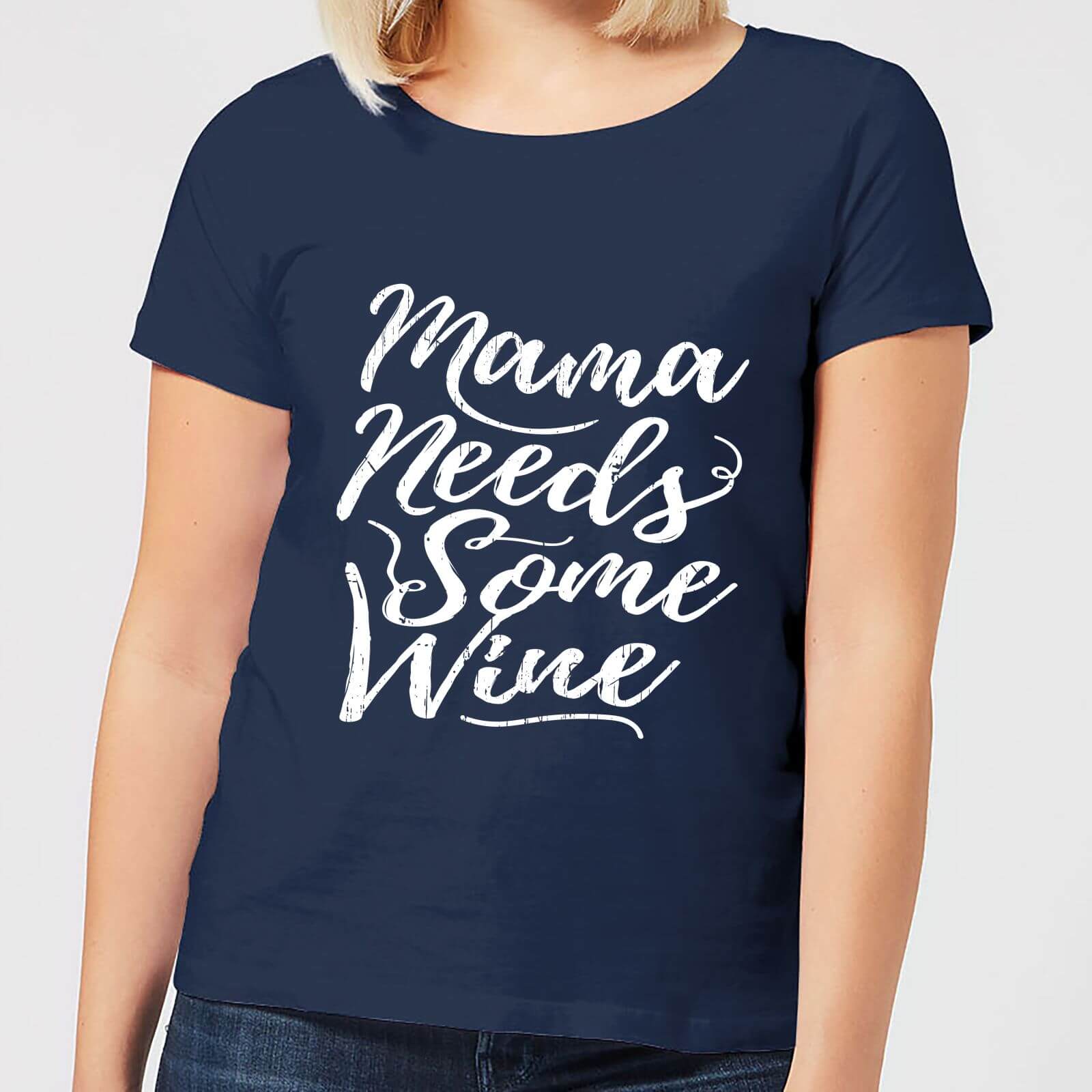 Mama Needs Some Wine Women's T-Shirt - Navy - L - Navy