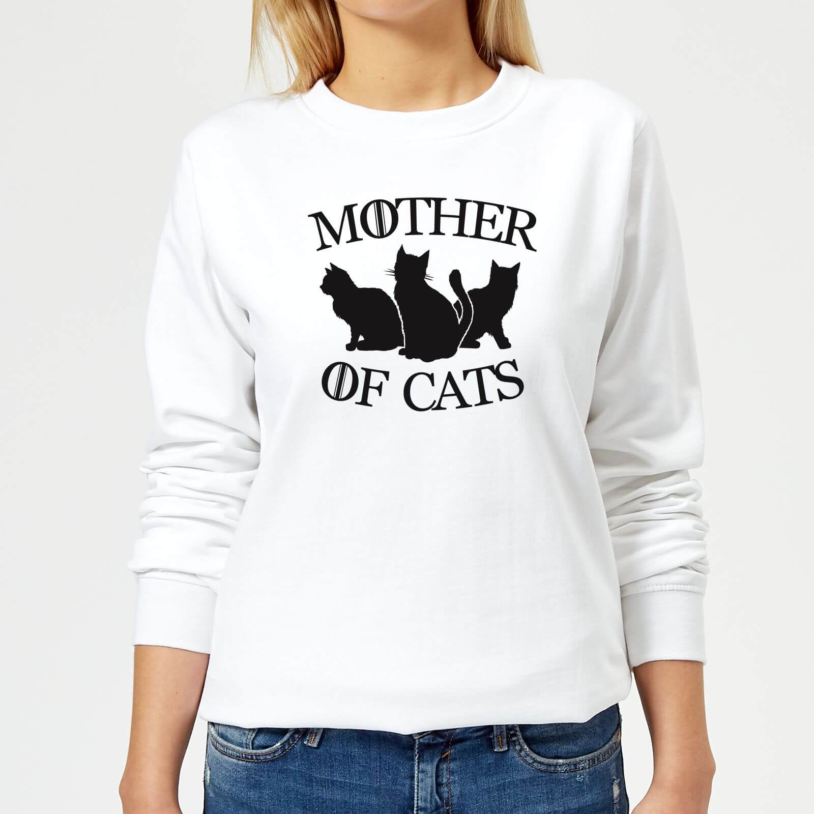 Mother Of Cats White Women's Sweatshirt - White - XS