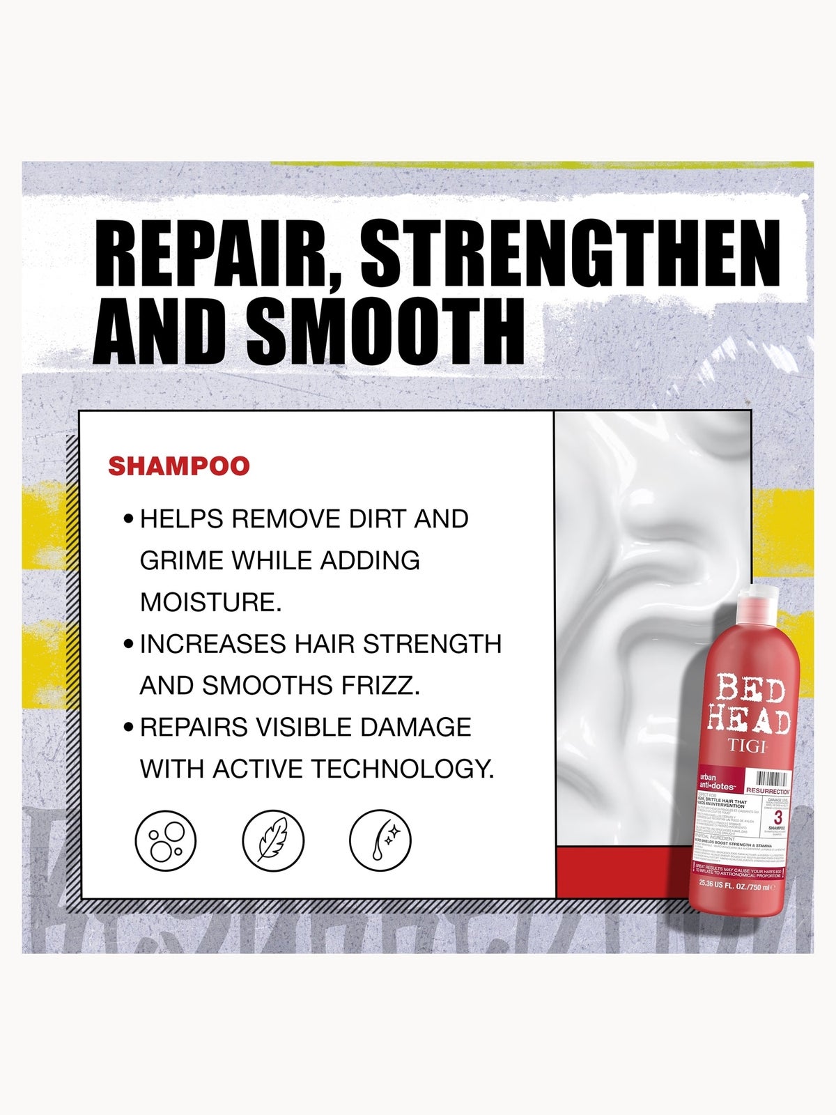 Bed Head by TIGI Resurrection Shampoo & Conditioner Set 750ml 4