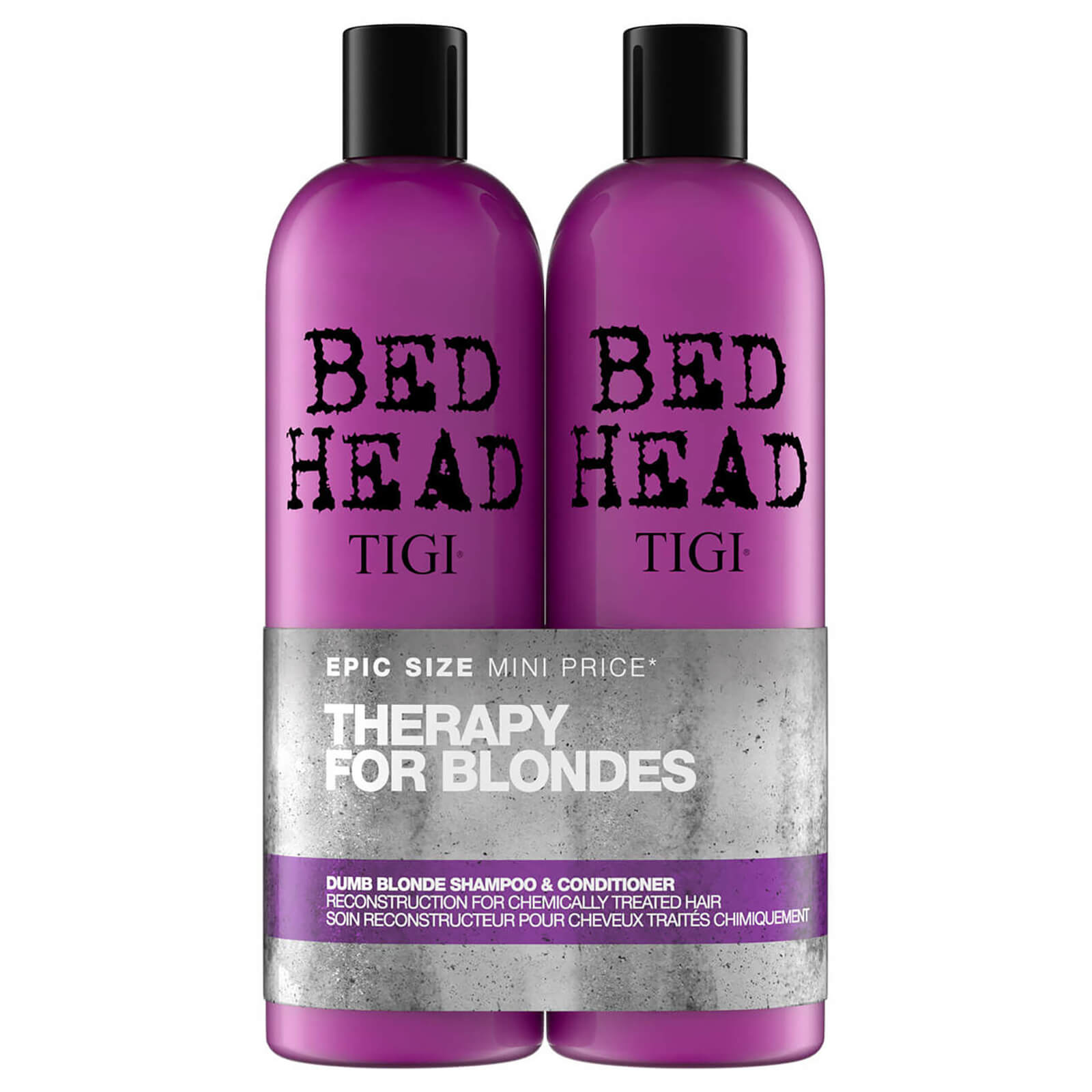 

TIGI Bed Head Dumb Blonde Repair Shampoo and Reconstructor for Coloured Hair 2 x 750ml