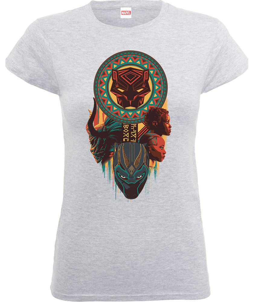 T-Shirt Black Panther Totem - Grigio - Donna - XXL