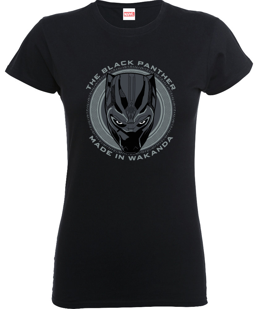 T-Shirt Black Panther Made in Wakanda - Nero - Donna - S - Nero