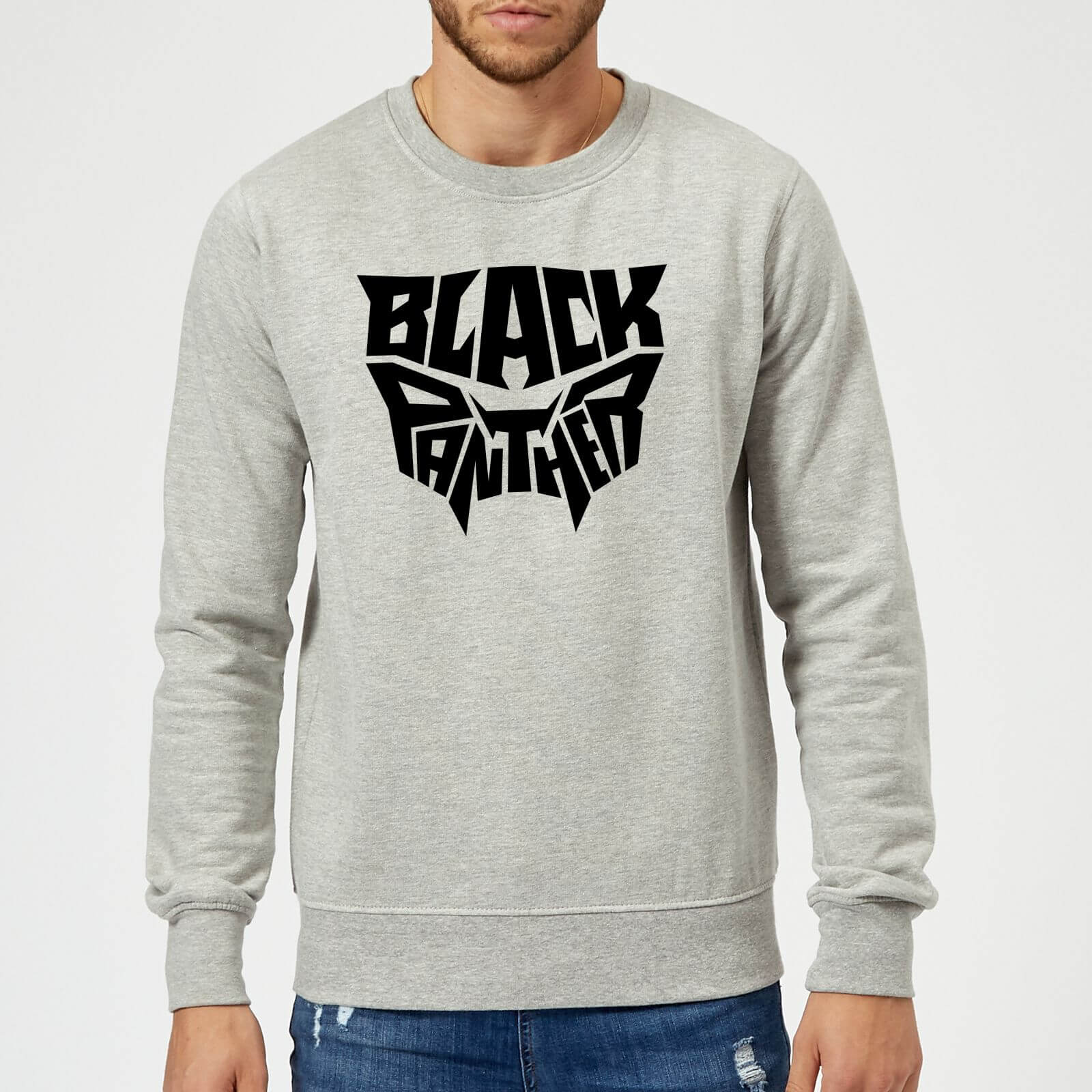 Black Panther Emblem Sweatshirt - Grey - M