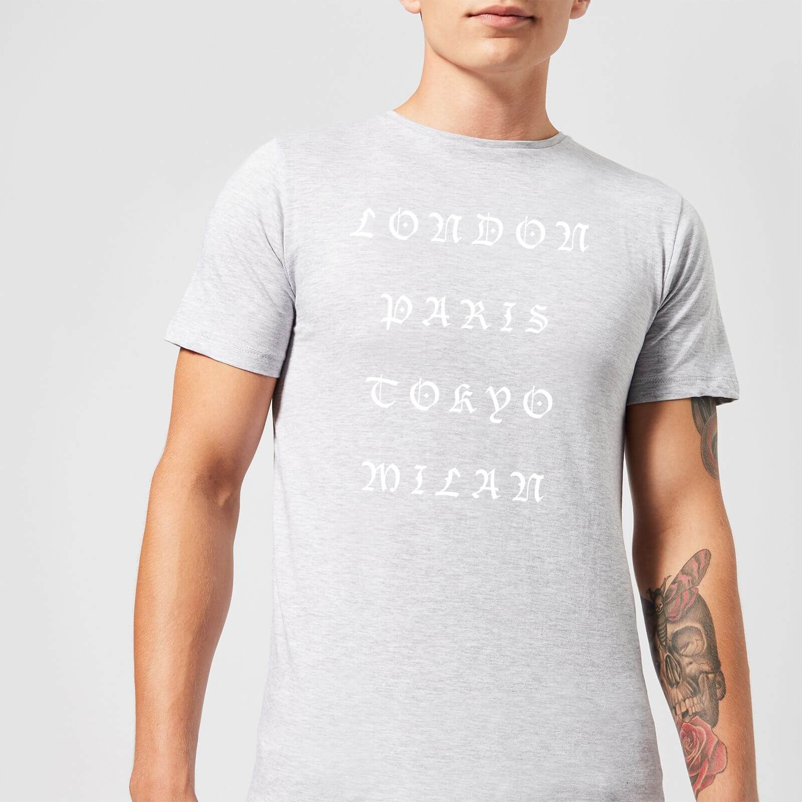 City Name Print T-Shirt - Grey - 3XL - Grey