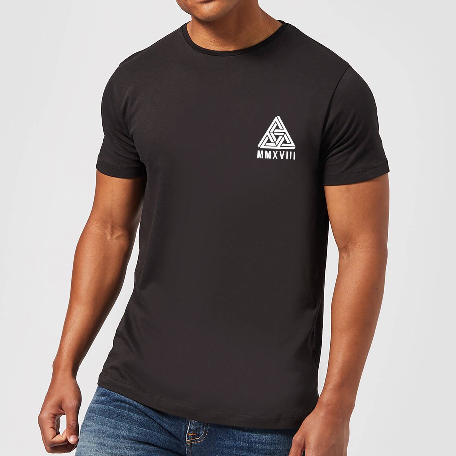 Abstract Triangle T-Shirt - Black - M - Black