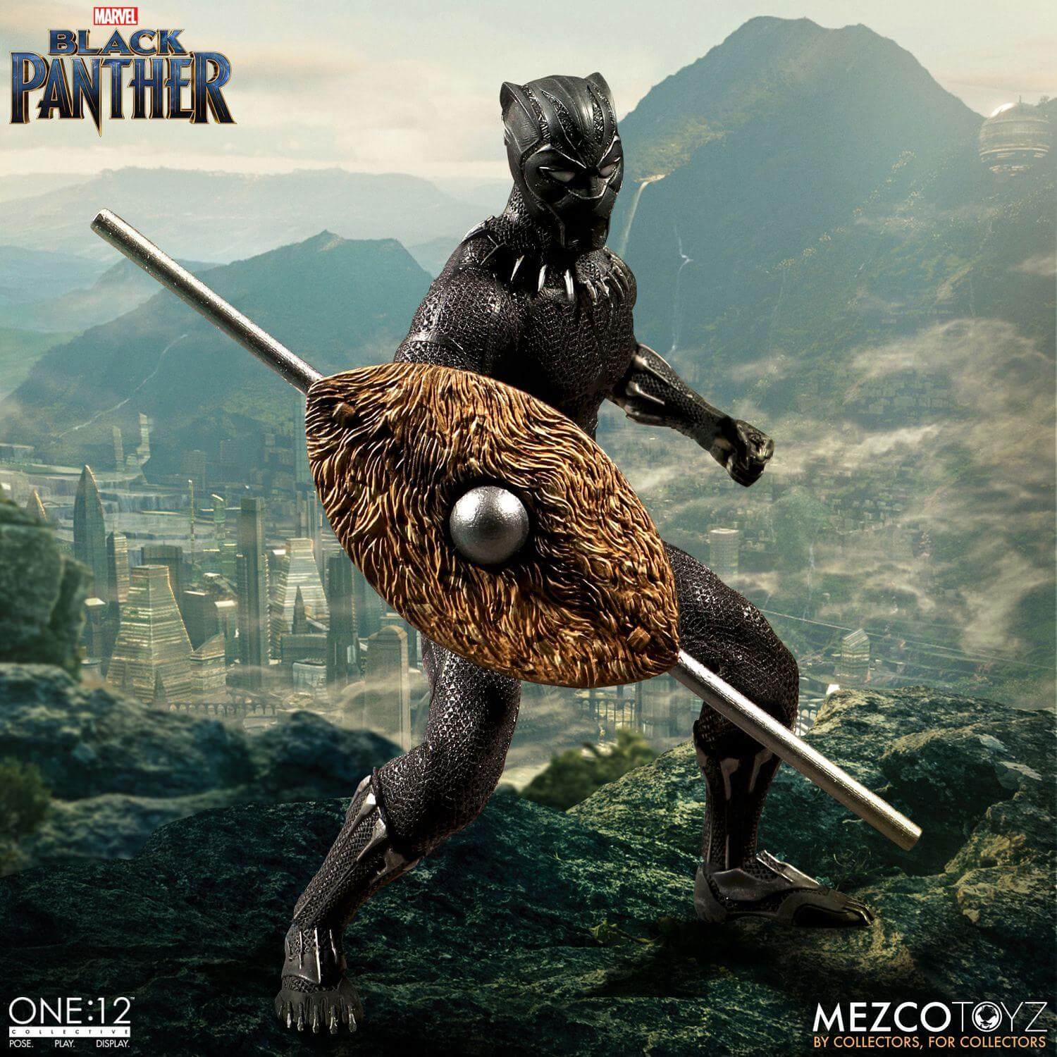 Figurine d'Action Black Panther Mezco One : 12 Collective Marvel