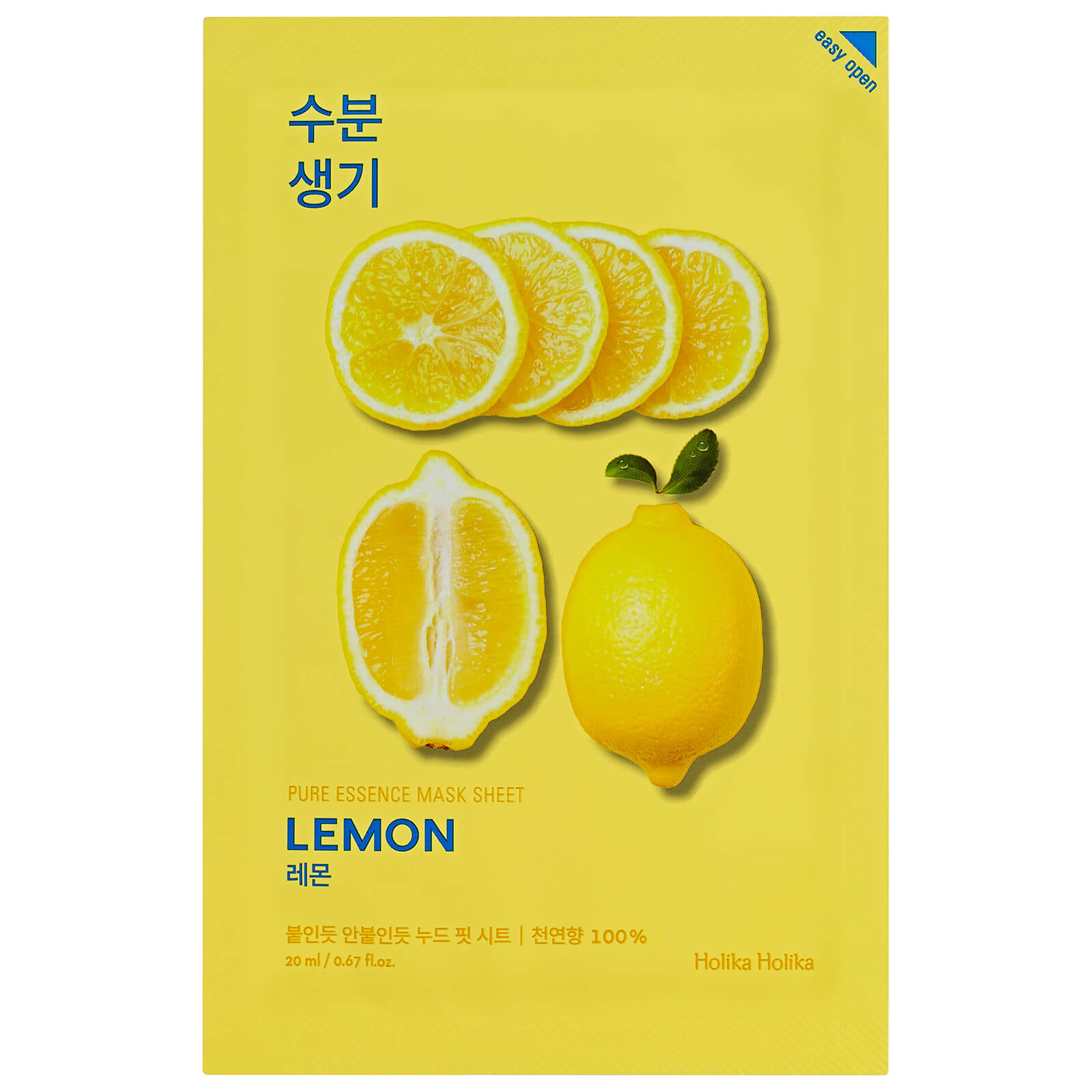Image of Holika Holika Pure Essence Mask Sheet 20ml (Various Options) - Lemon