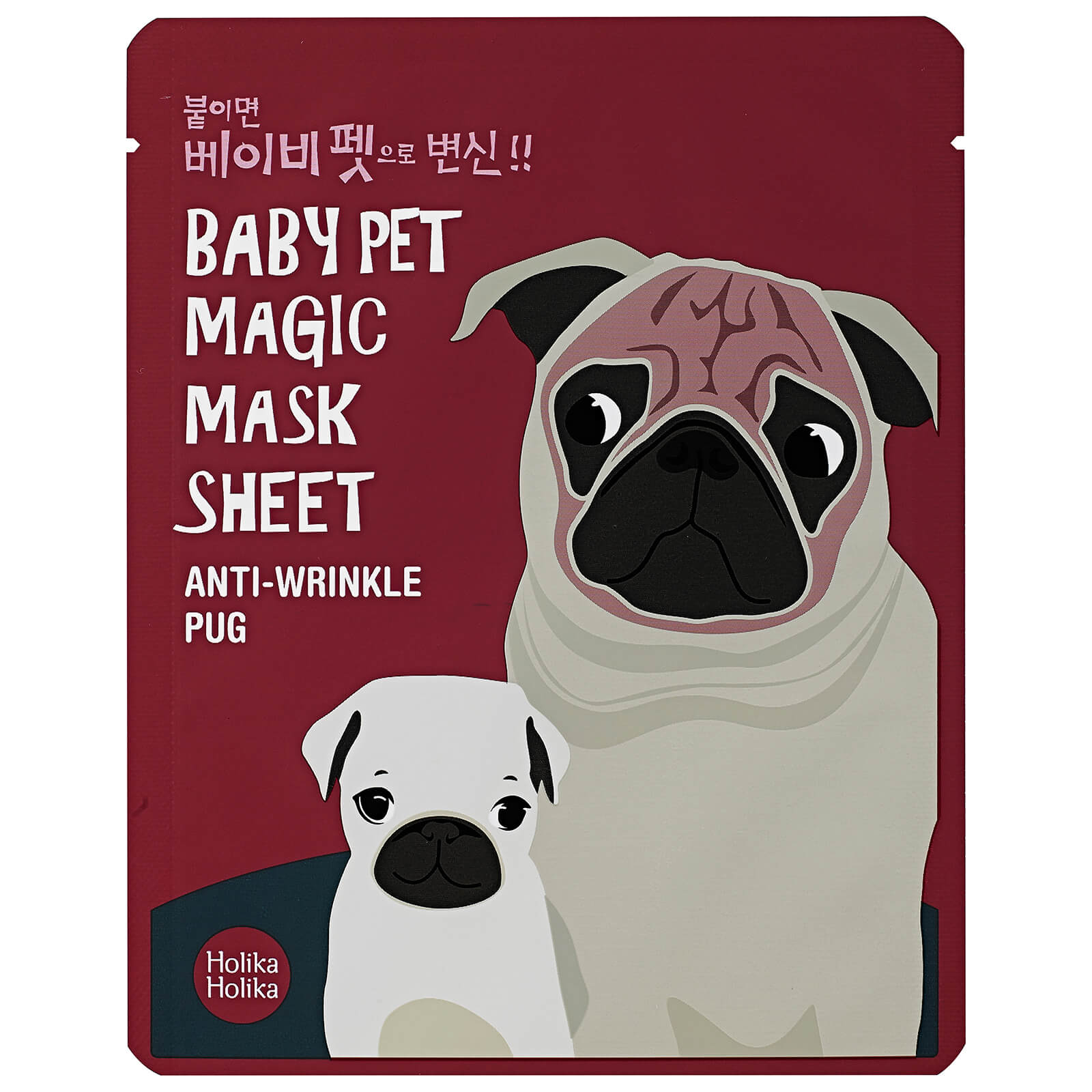 Фото - Маска для обличчя Holika Holika Baby Pet Magic Mask Sheet 120ml  - Pug 2001 (Various Options)