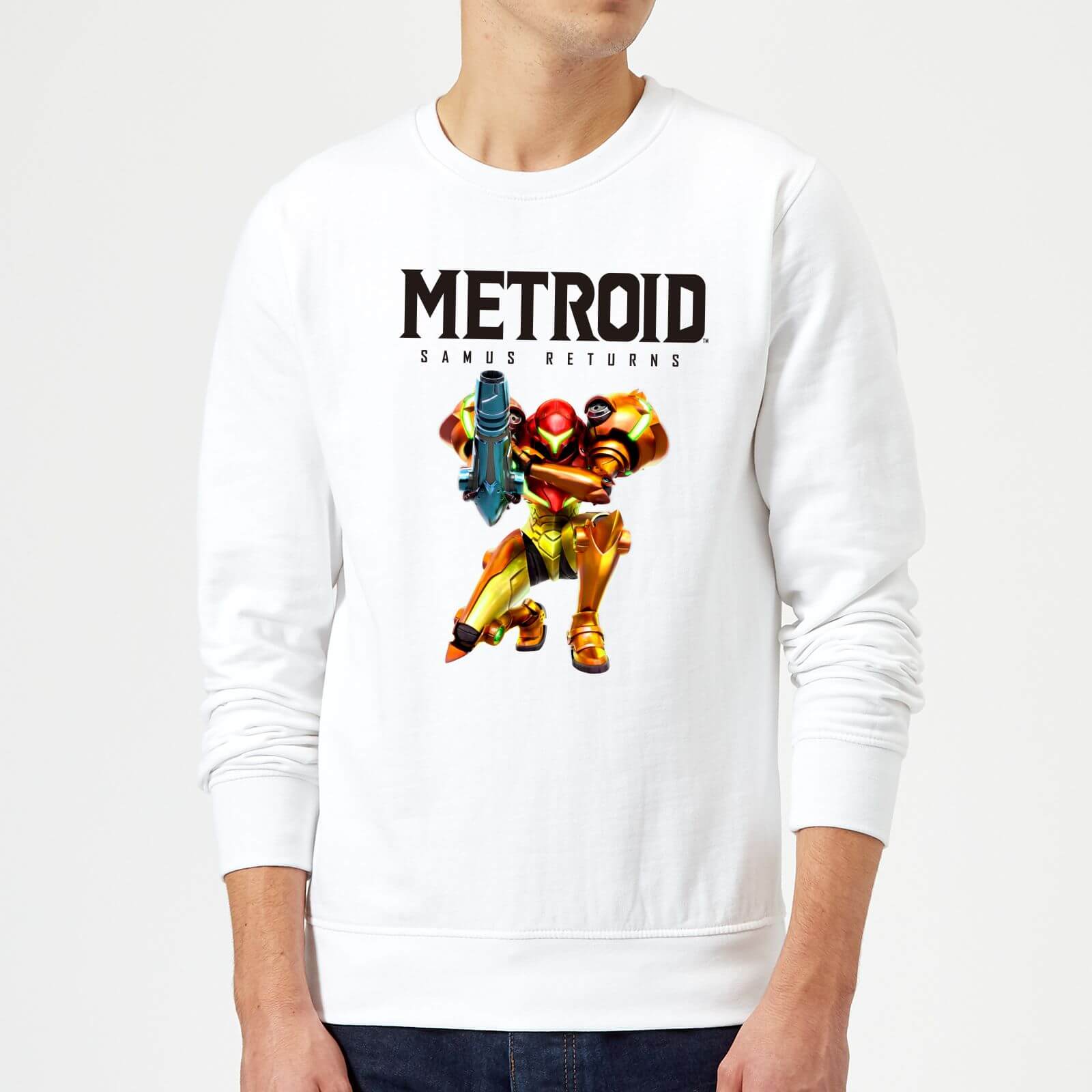 

Sweat Homme Super Metroid (Nintendo) Samus Returns - Blanc - XL