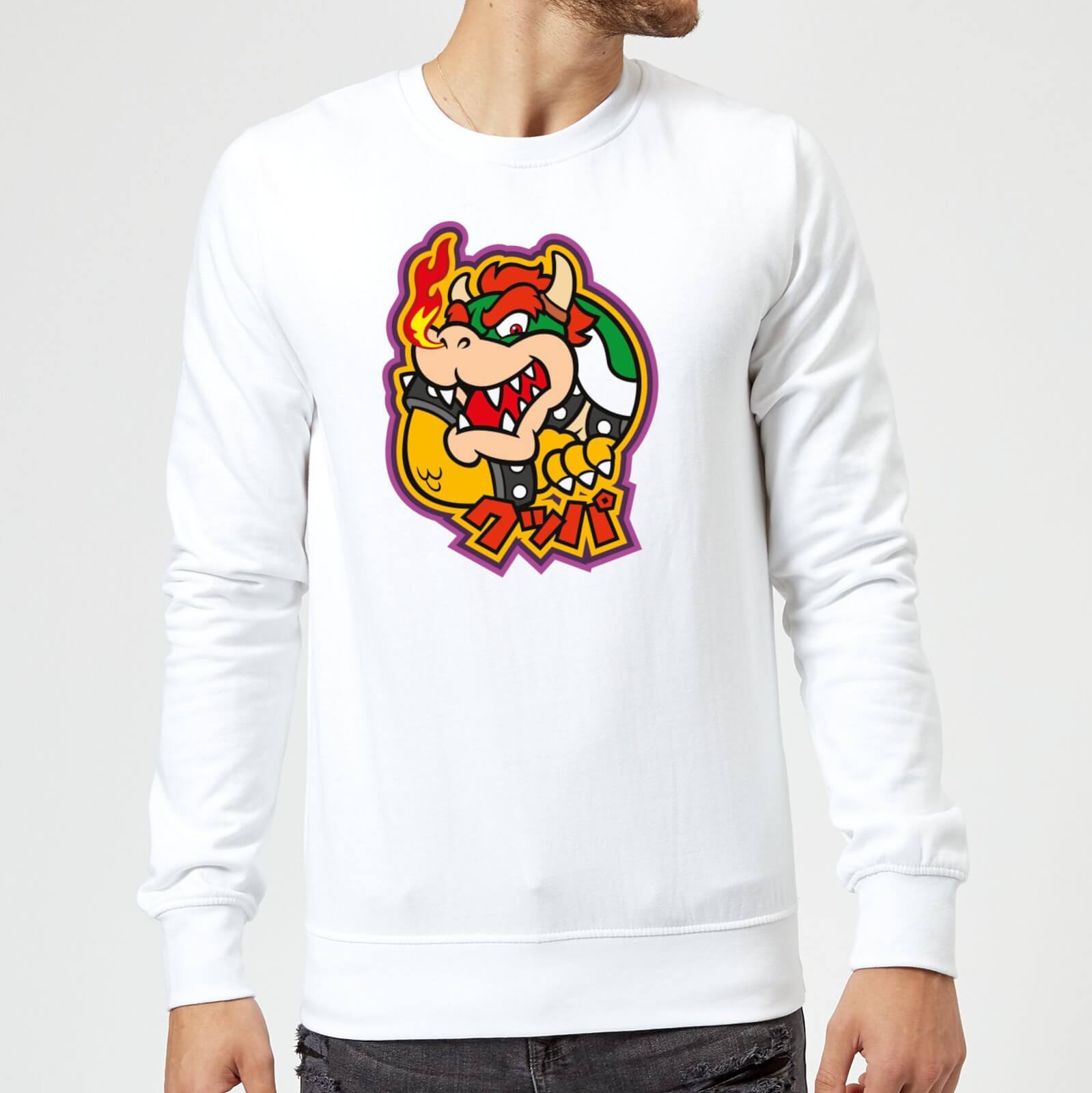 

Sweat Homme Super Mario Kanji Bowser - Nintendo - Blanc - M - Blanc