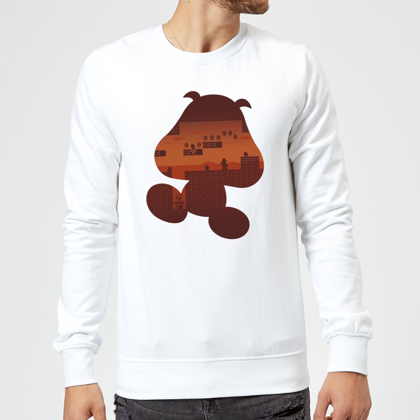

Sweat Homme Super Mario Silhouette Goomba - Nintendo - Blanc - S