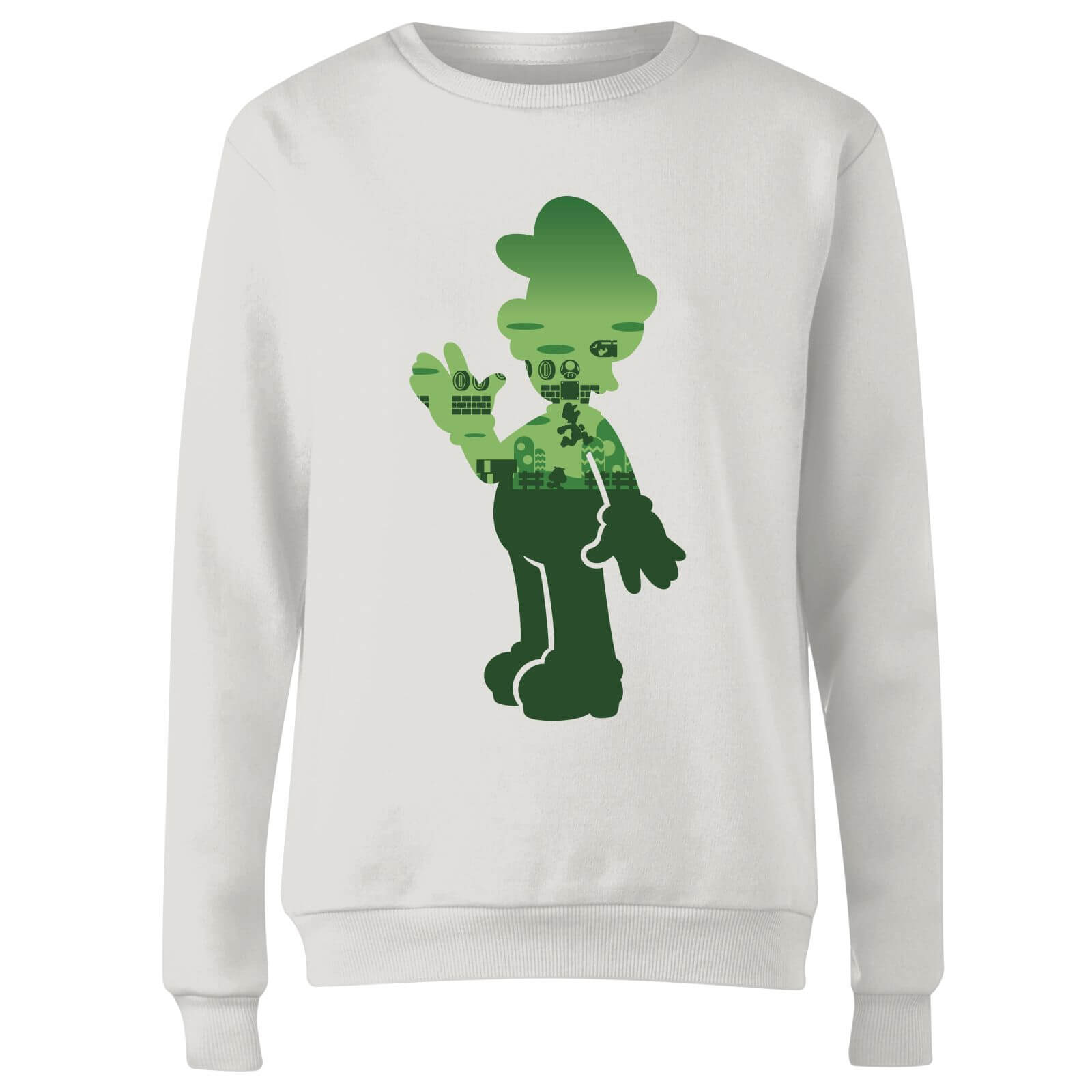 

Sweat Femme Super Mario Luigi Silhouette - Nintendo - Blanc - M - Blanc