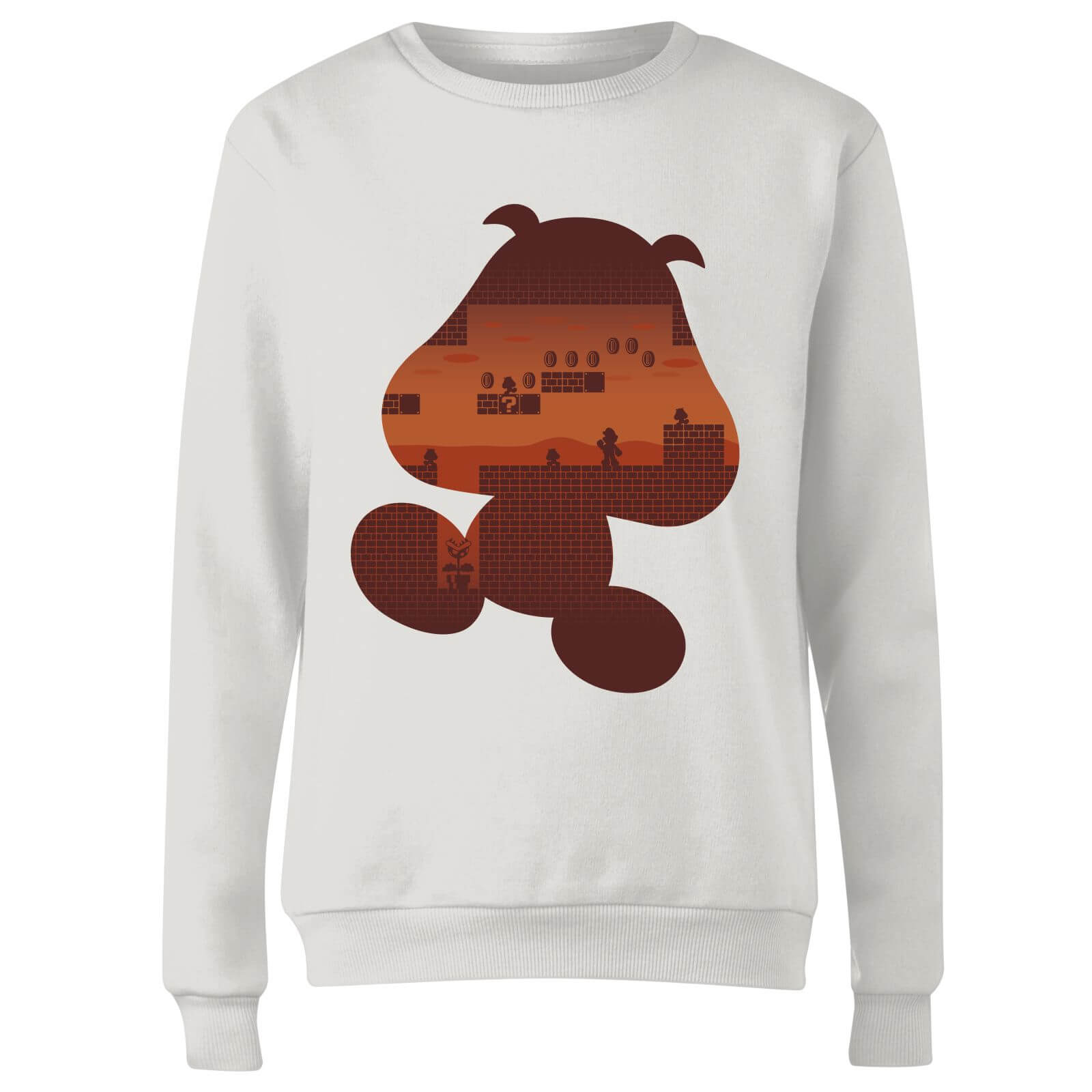

Sweat Femme Super Mario Silhouette Goomba - Nintendo - Blanc - L - Blanc