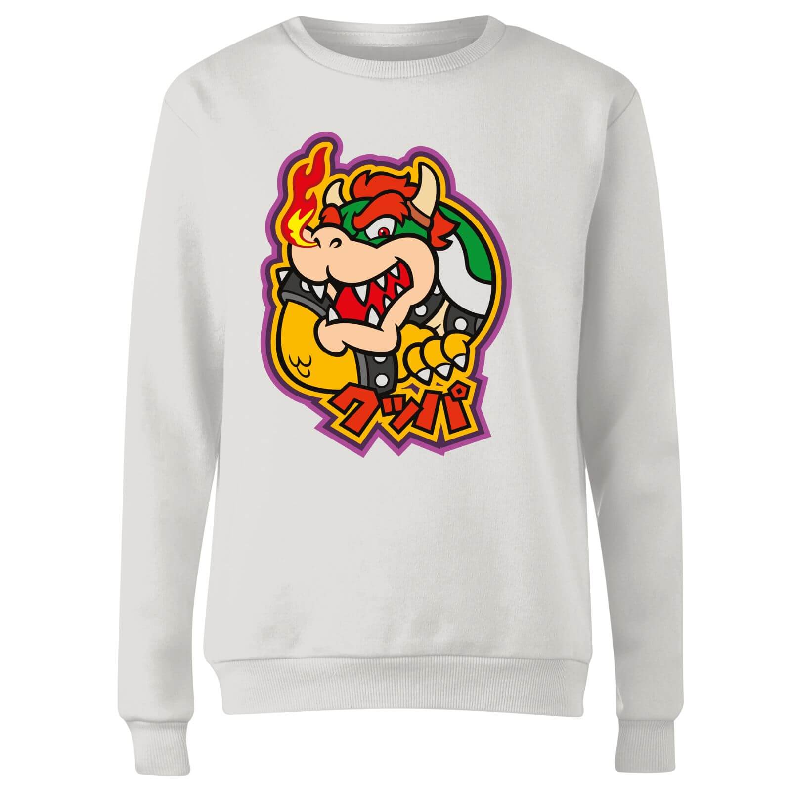 

Sweat Femme Super Mario Kanji Bowser - Nintendo - Blanc - XS