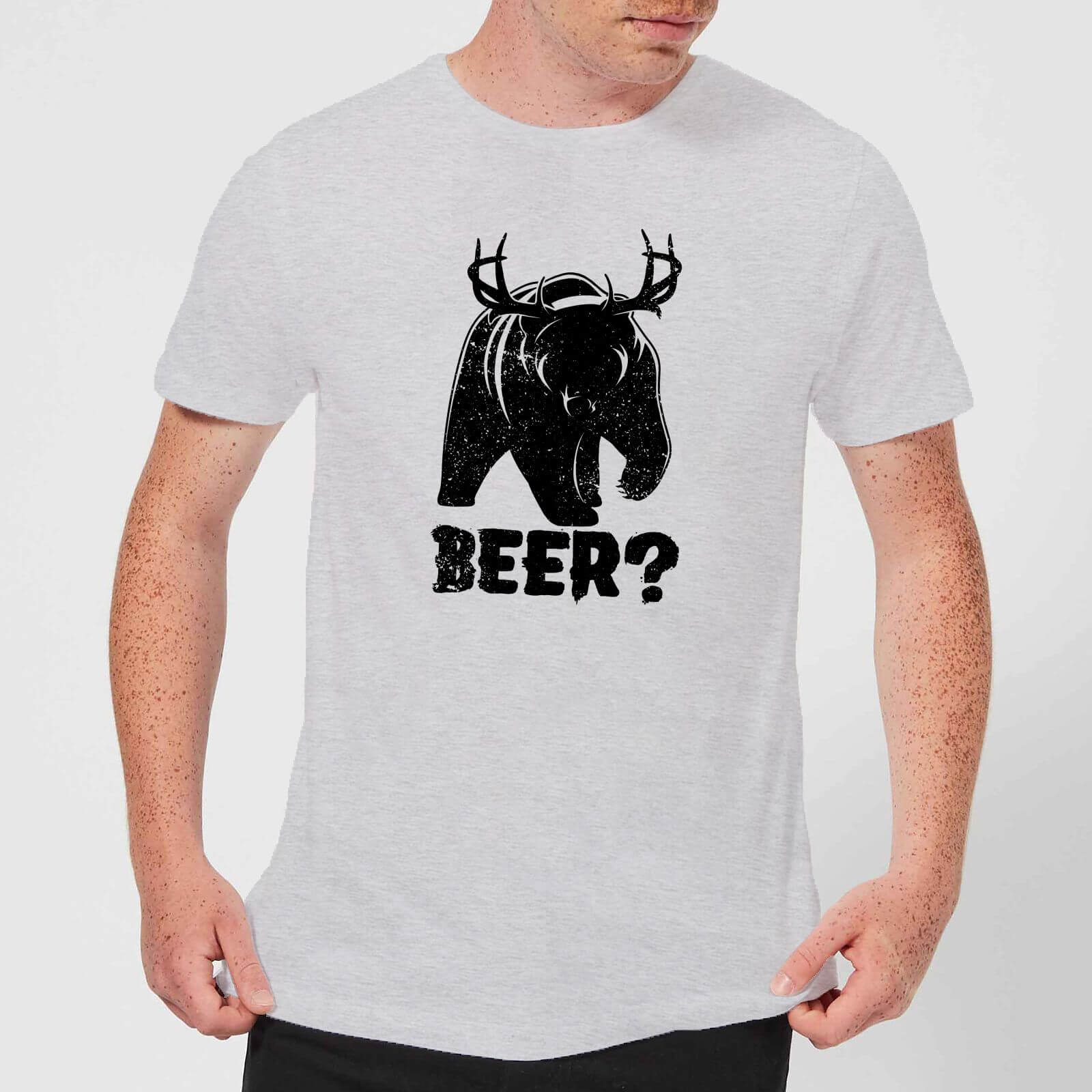 Beershield Beer Bear Deer T-Shirt - Grey - XXL