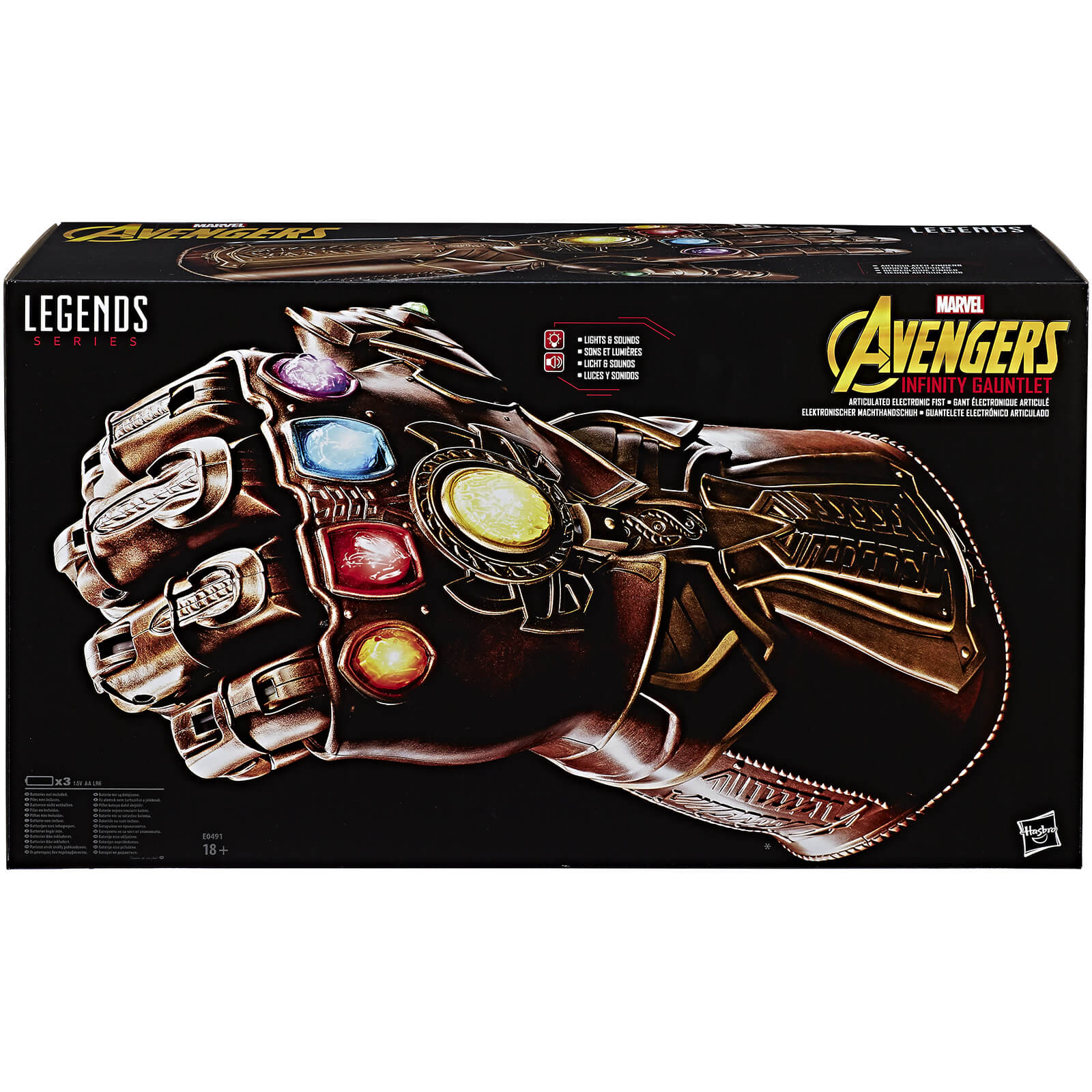 Hasbro Avengers Infinity War Marvel Legends Replica Thanos Infinity Gauntlet