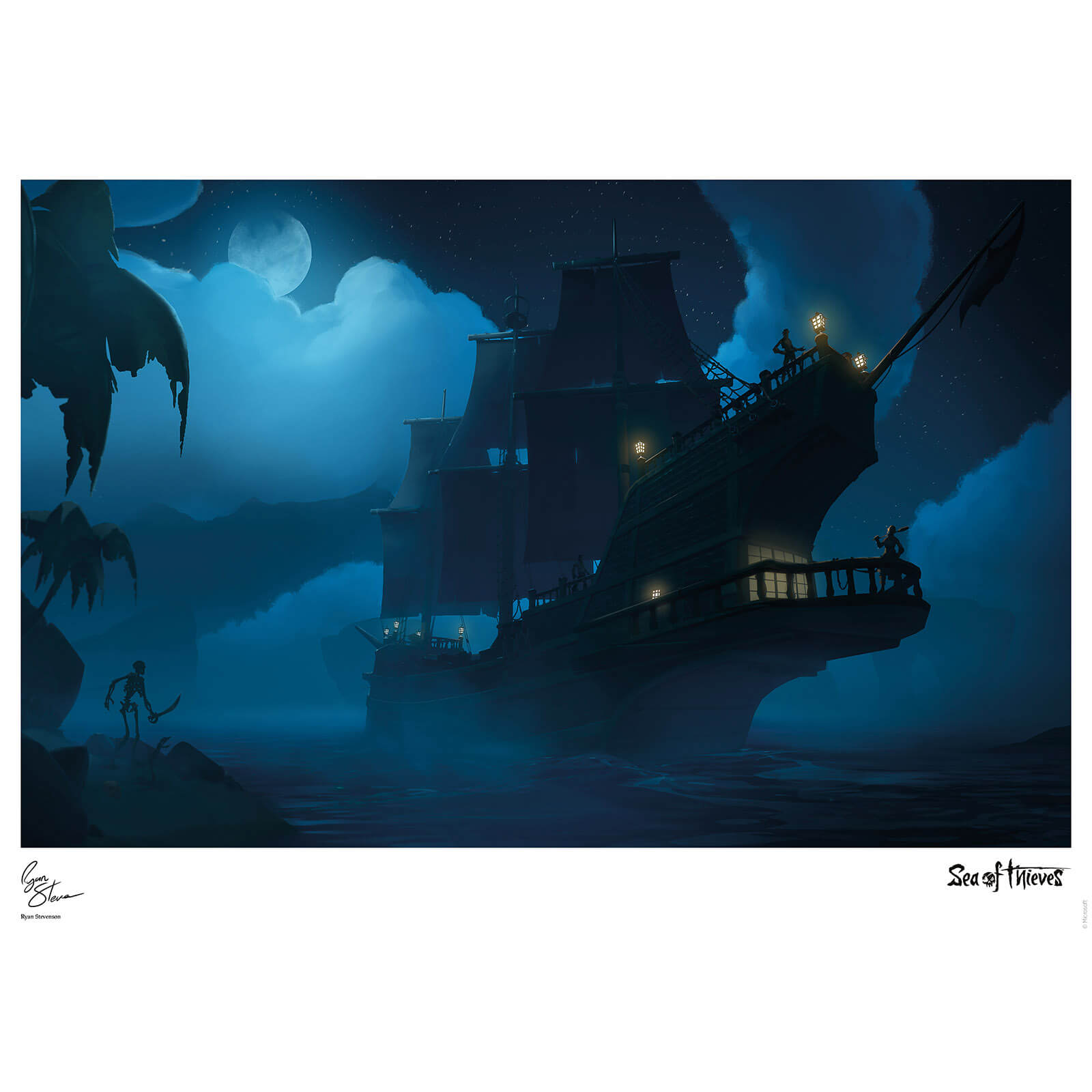 Sea of Thieves Limited Edition Art Print - Moonlight