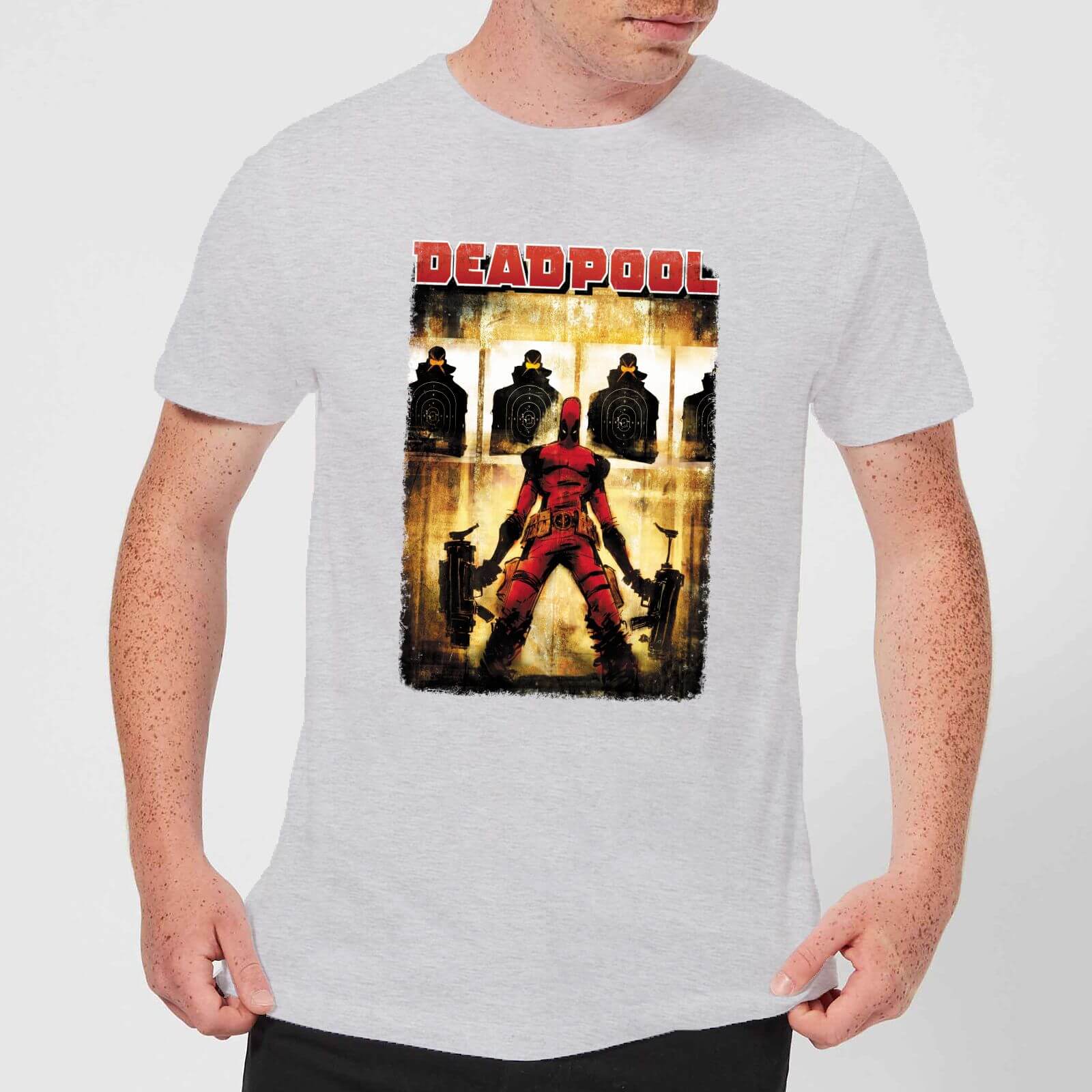 Marvel Deadpool Target Practice T-Shirt - Grey - 3XL - Grey