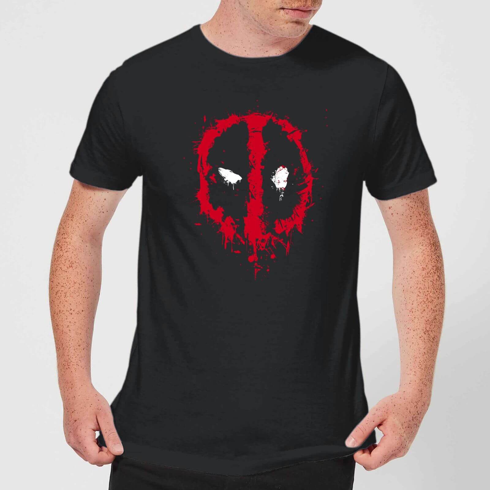T-Shirt Homme Deadpool (Marvel) Splat Face - Noir - XS