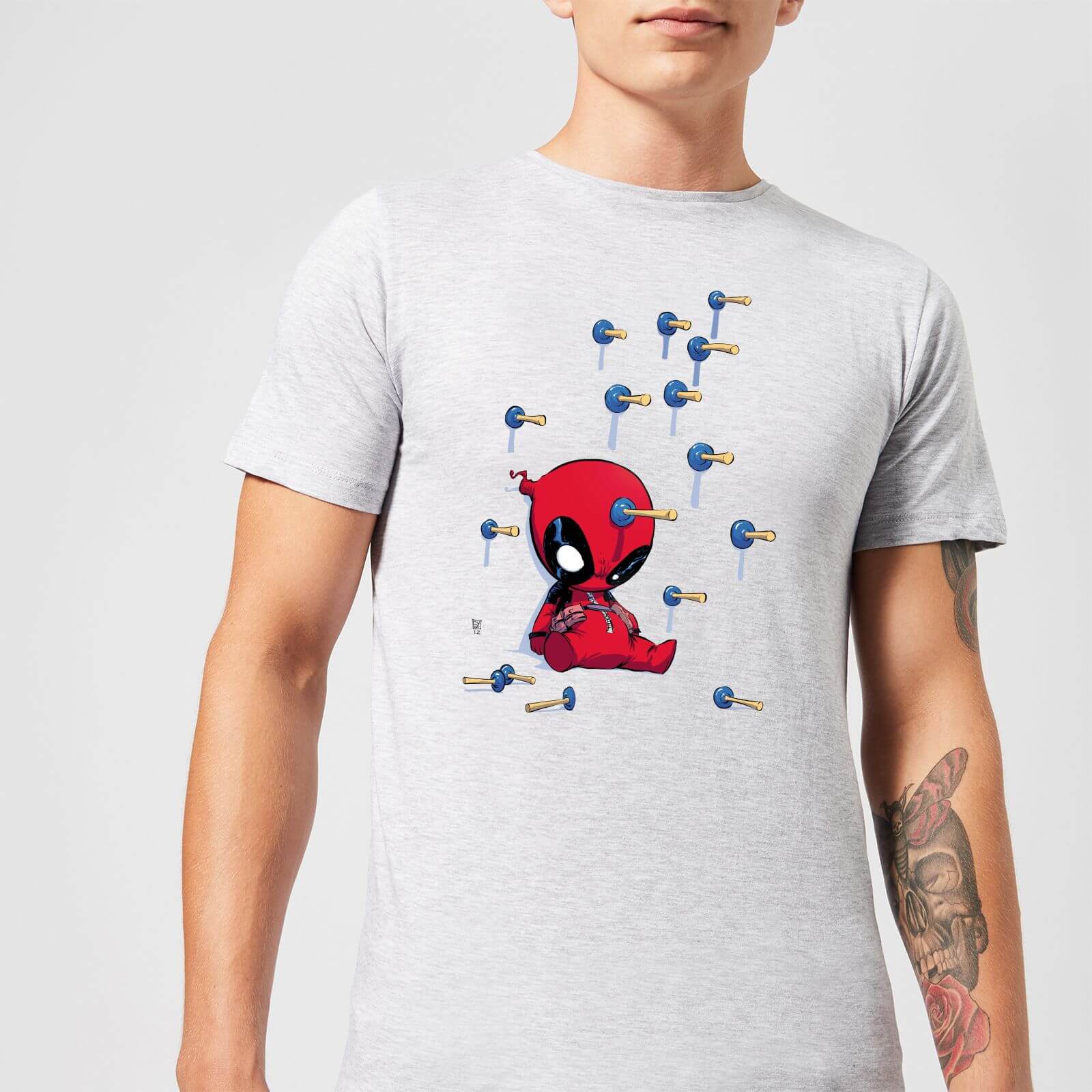 

T-Shirt Homme Deadpool (Marvel) Cartoon Knockout - Gris - XS