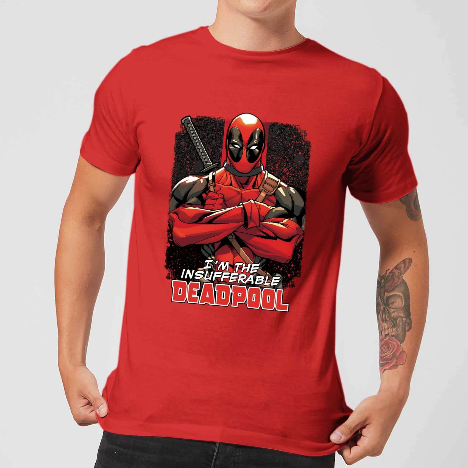

T-Shirt Homme Deadpool (Marvel) Bras Croisés - Rouge - XS