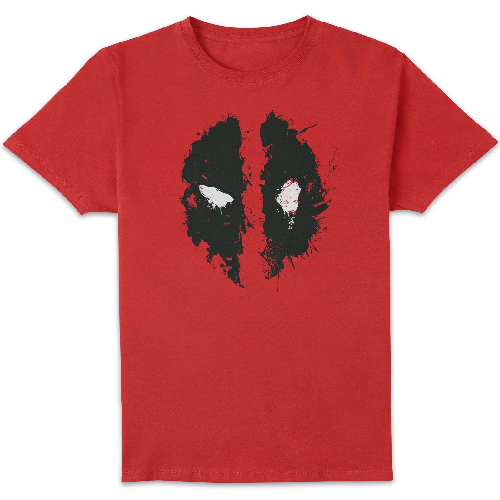 Marvel Deadpool Splat Face T-Shirt - Red - S