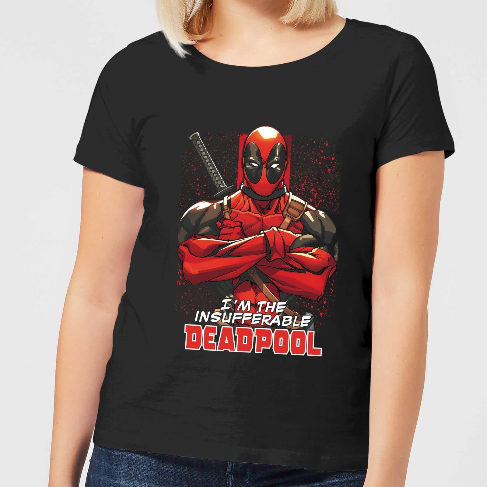 Marvel Deadpool Crossed Arms Women's T-Shirt - Black - 4XL - Black