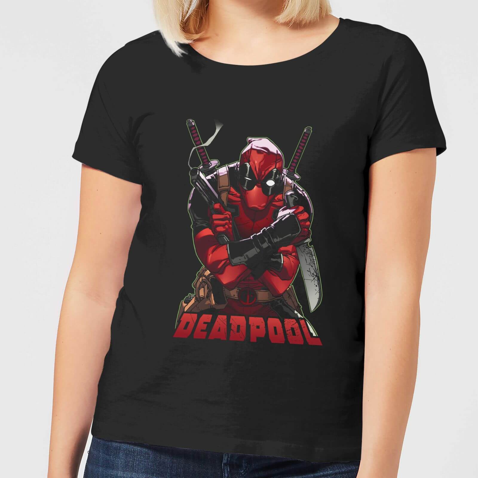 Marvel Deadpool Ready For Action Women's T-Shirt - Black - 4XL