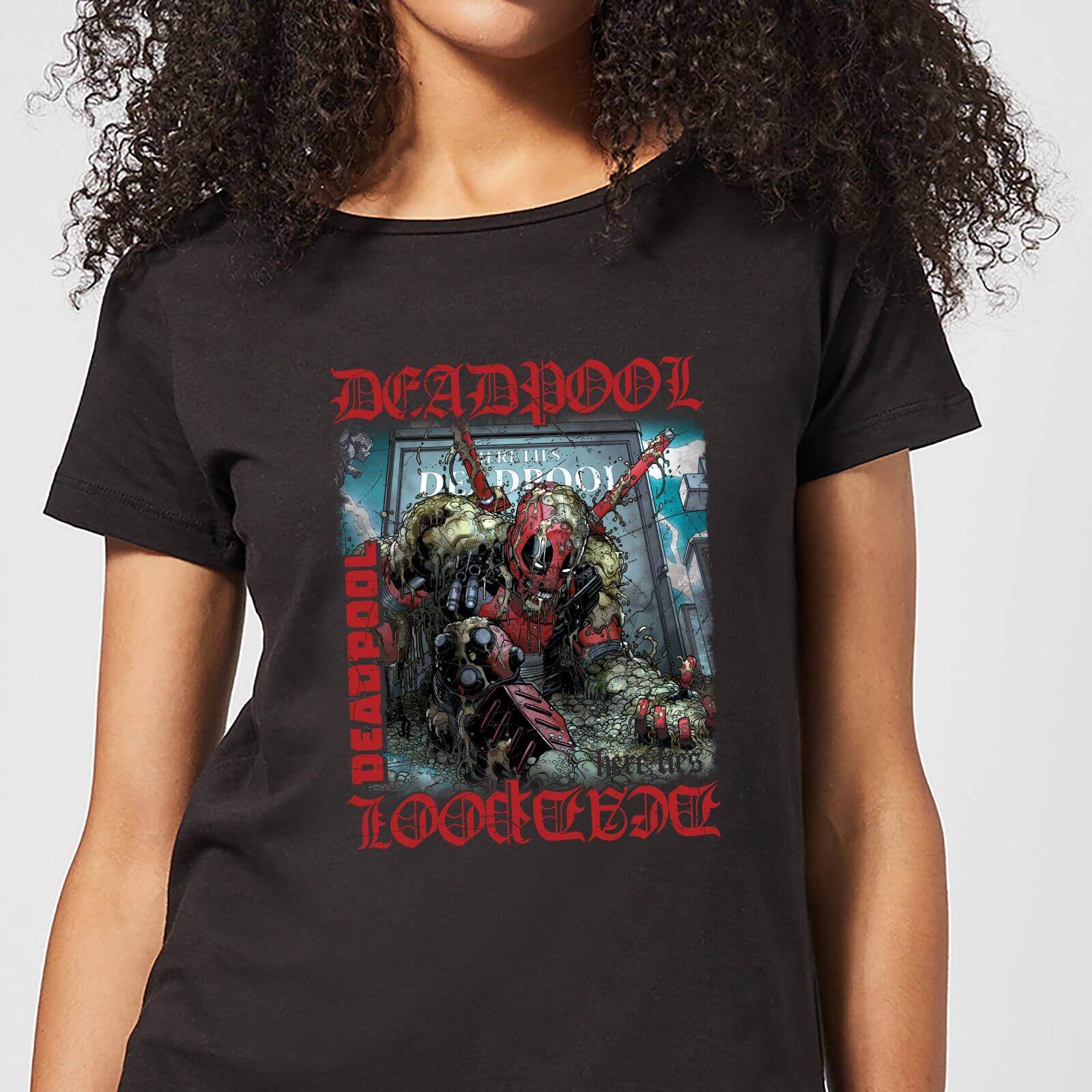Marvel Deadpool Here Lies Deadpool Women's T-Shirt - Black - 4XL - Black