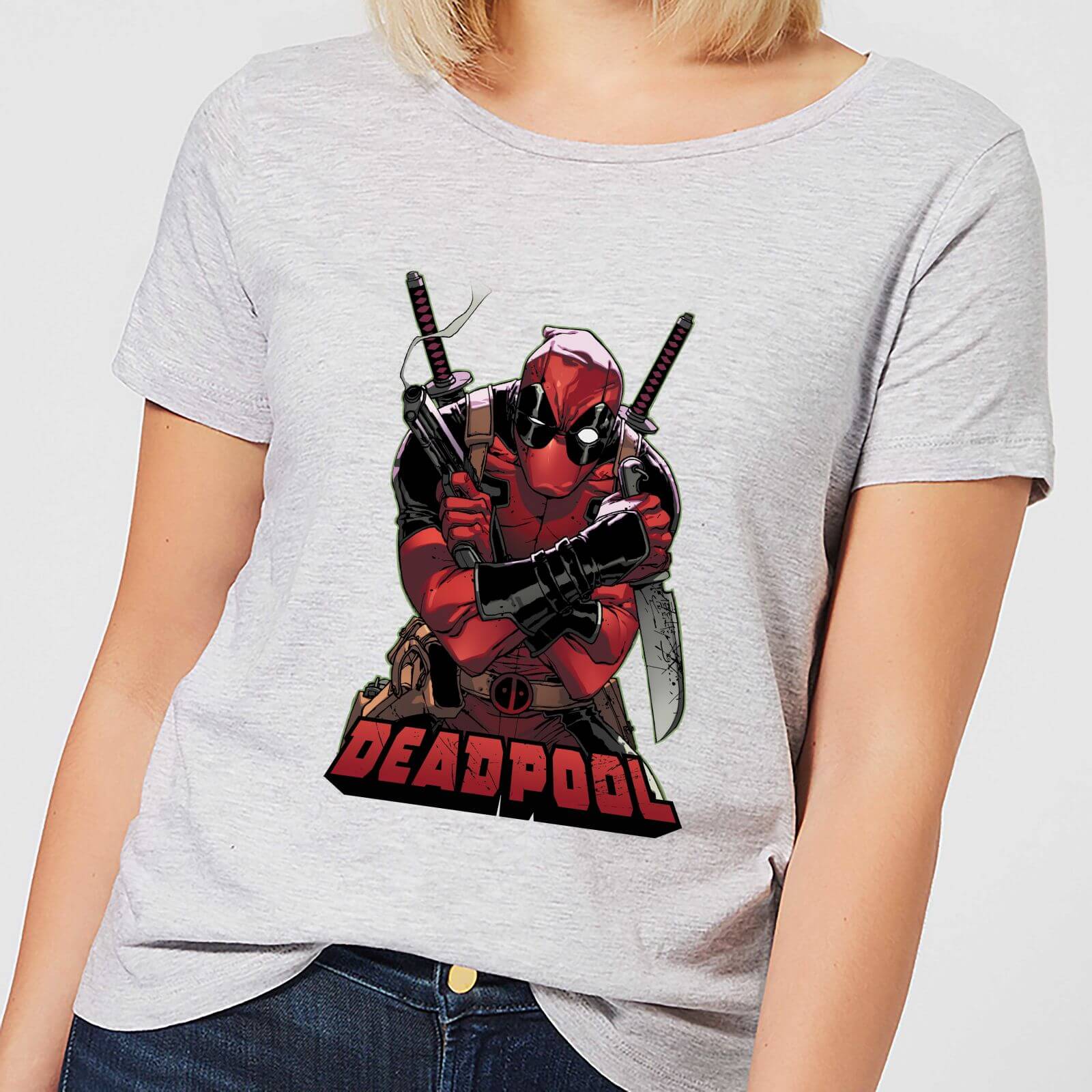 Marvel Deadpool Ready For Action Women's T-Shirt - Grey - 3XL