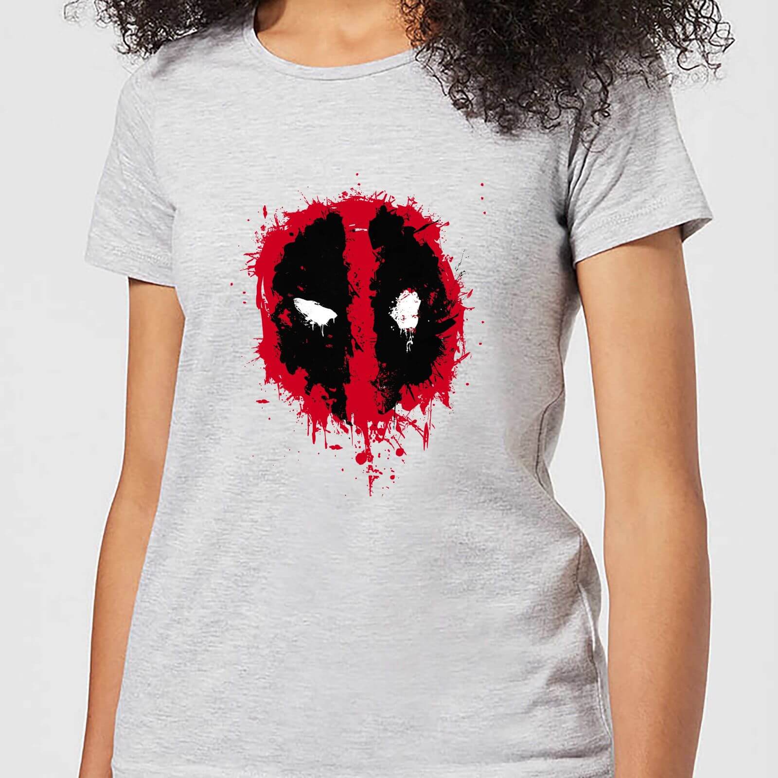 Marvel Deadpool Splat Face Women's T-Shirt - Grey - 3XL