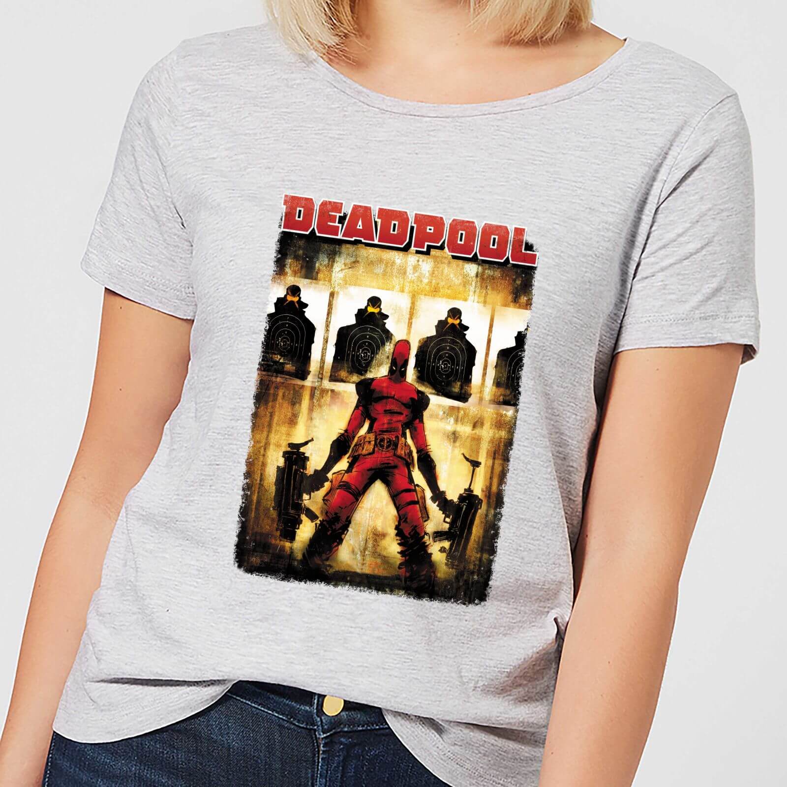 Marvel Deadpool Target Practice Women's T-Shirt - Grey - 3XL - Grey