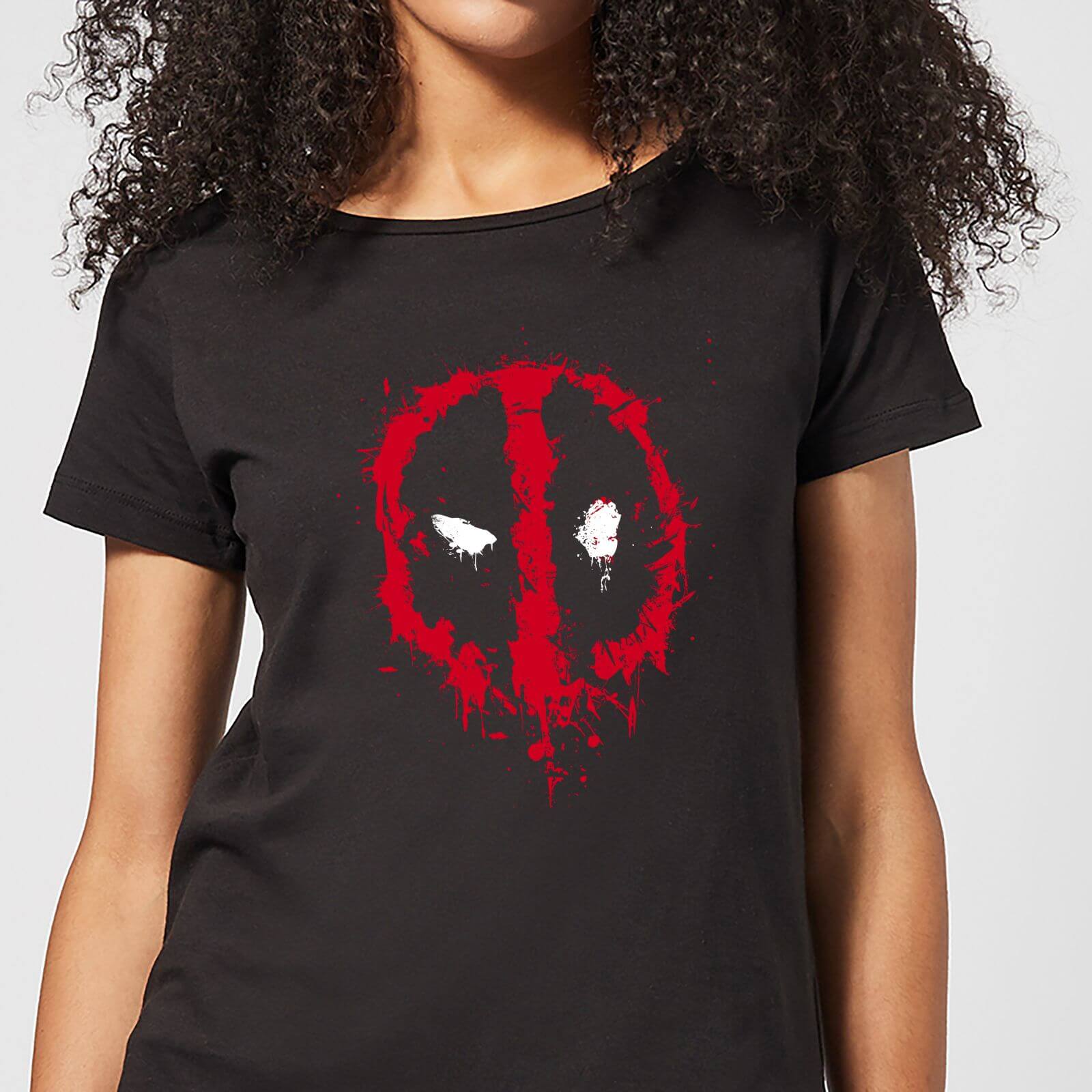 Marvel Deadpool Splat Face Women's T-Shirt - Black - 4XL - Black