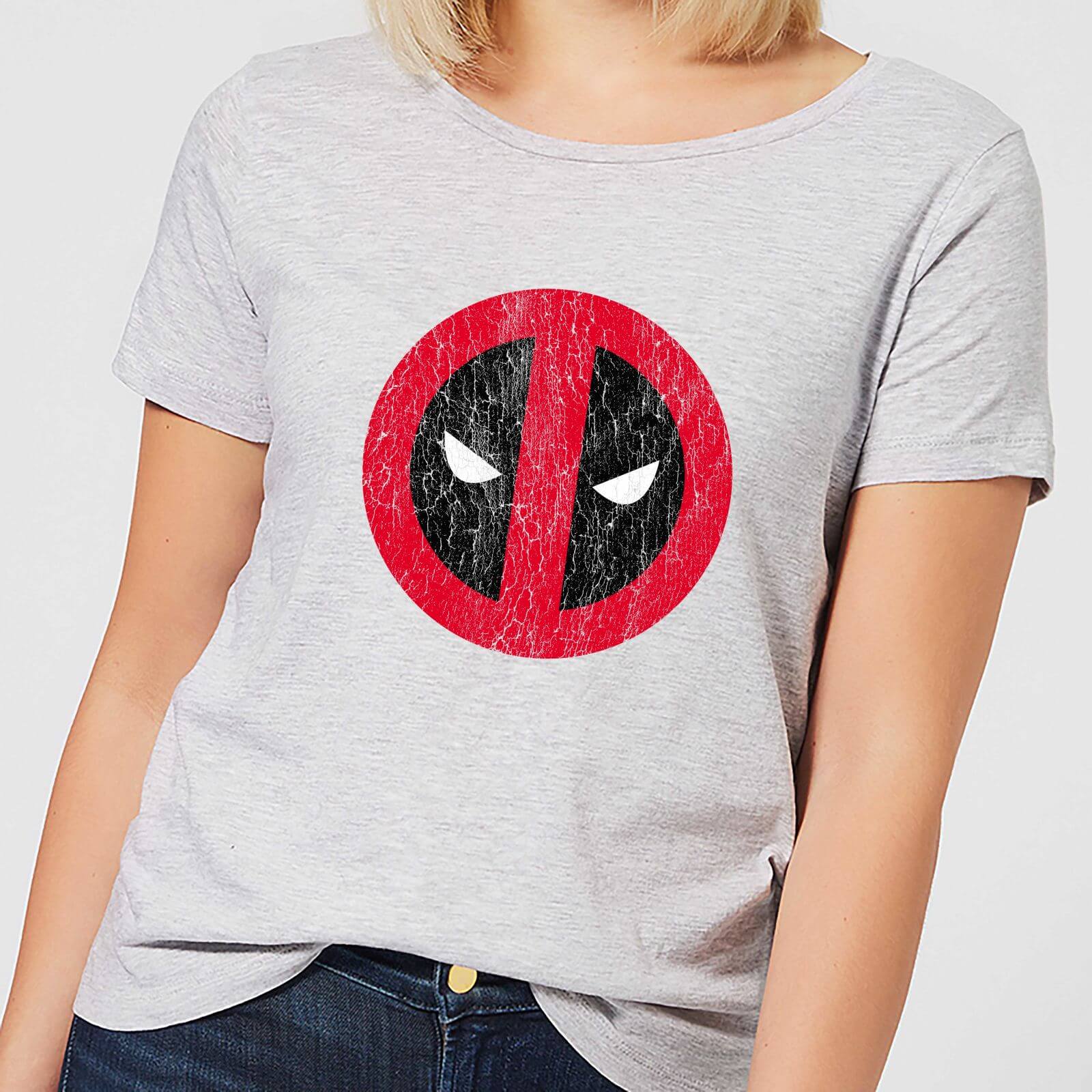 Marvel Deadpool Cracked Logo Women's T-Shirt - Grey - 3XL - Grey