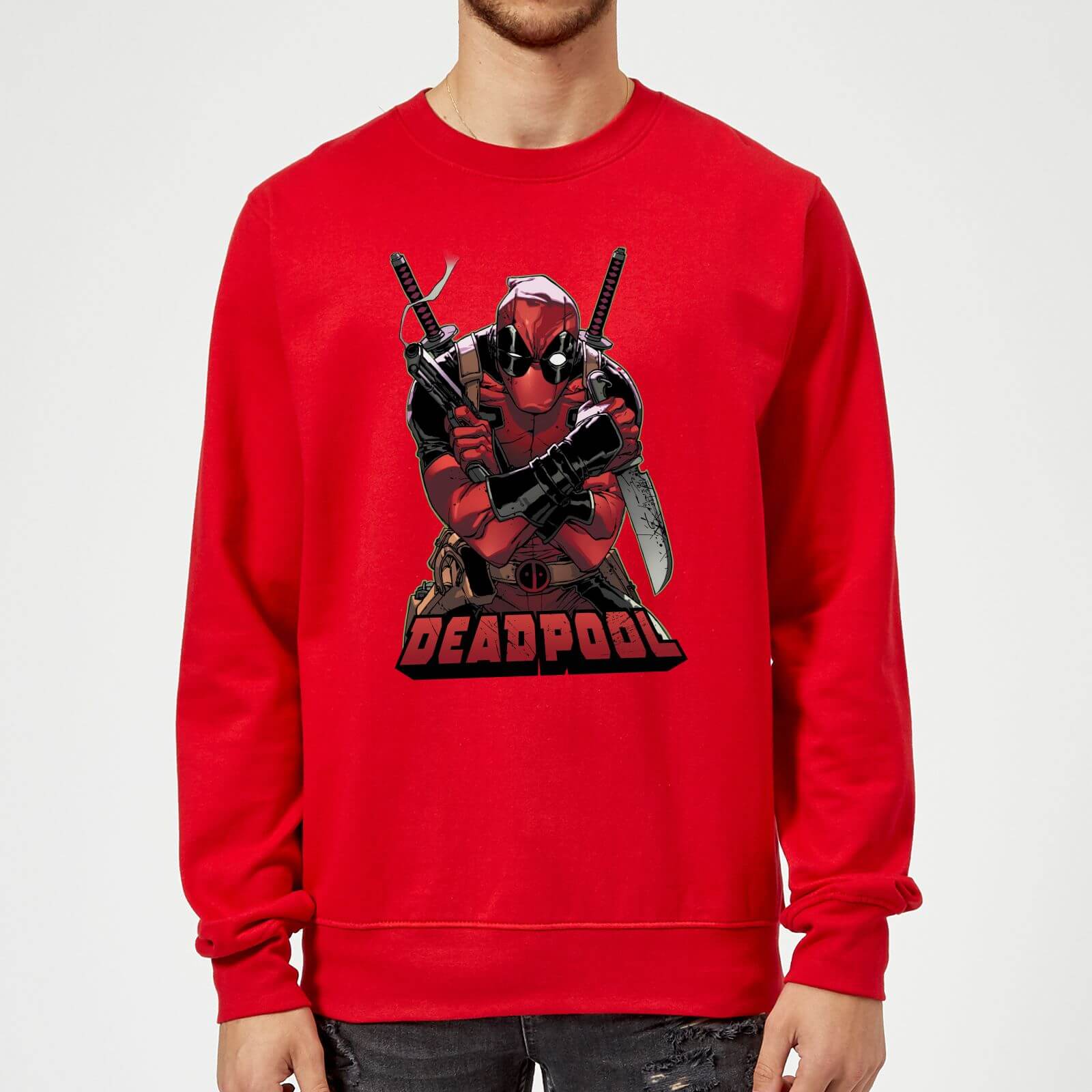 Marvel Deadpool Ready For Action Sweatshirt - Red - M - Red