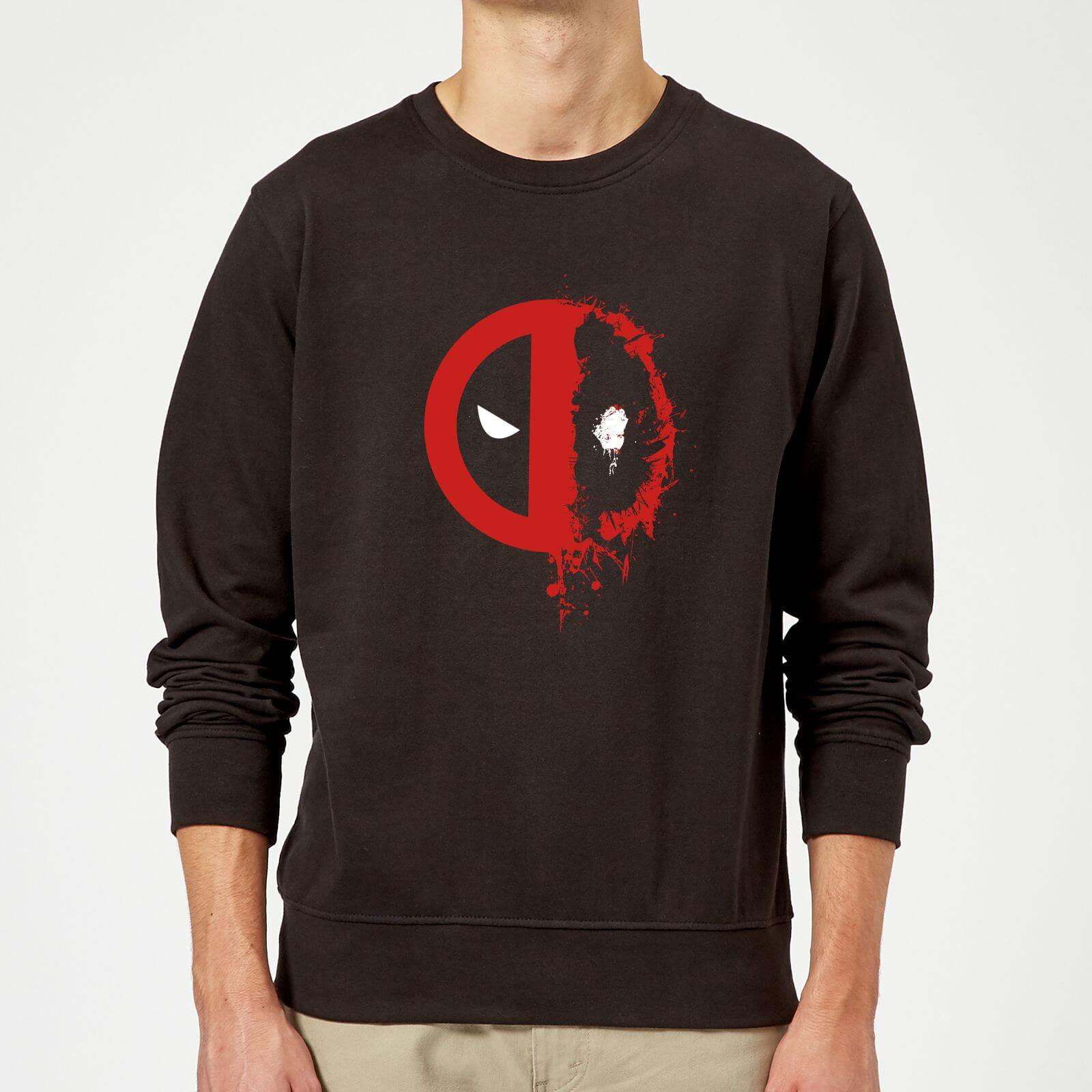Marvel Deadpool Split Splat Logo Sweatshirt - Black - 5XL