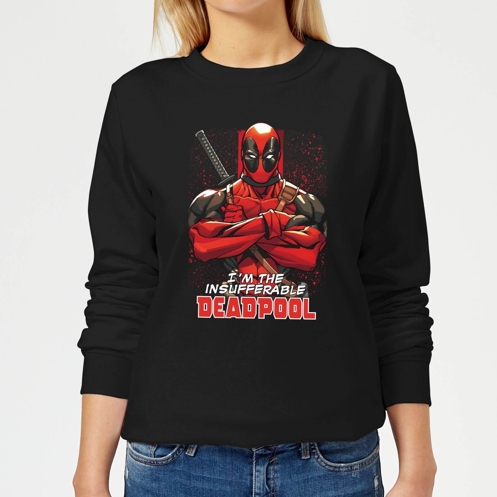 Marvel Deadpool Crossed Arms Damen Pullover - Schwarz - 5XL