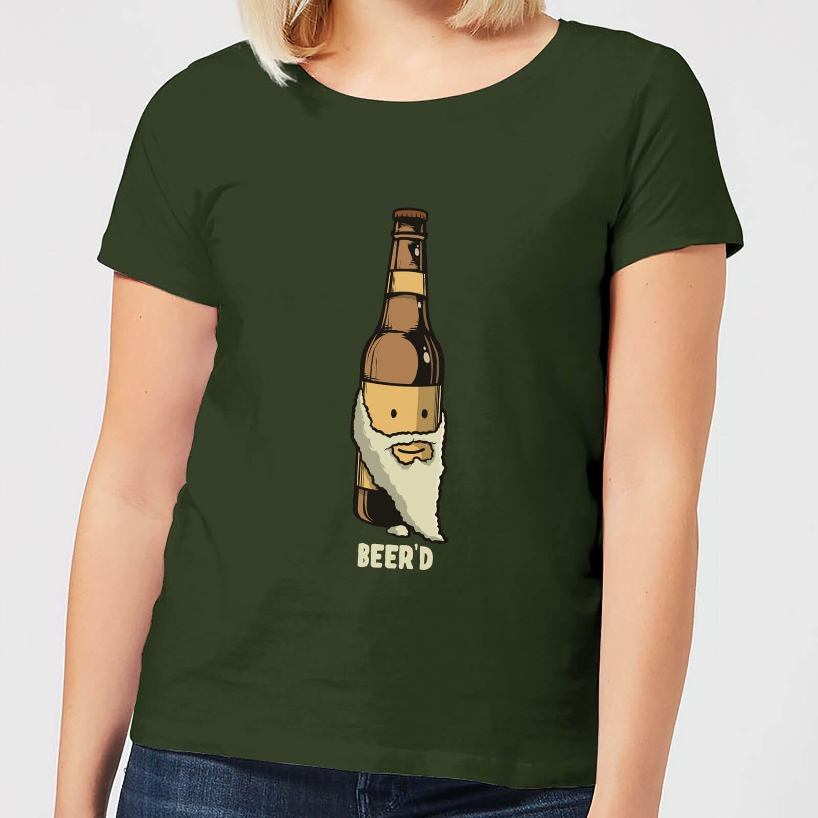 Beershield Beerd Women's T-Shirt - Forest Green - L - Forest Green