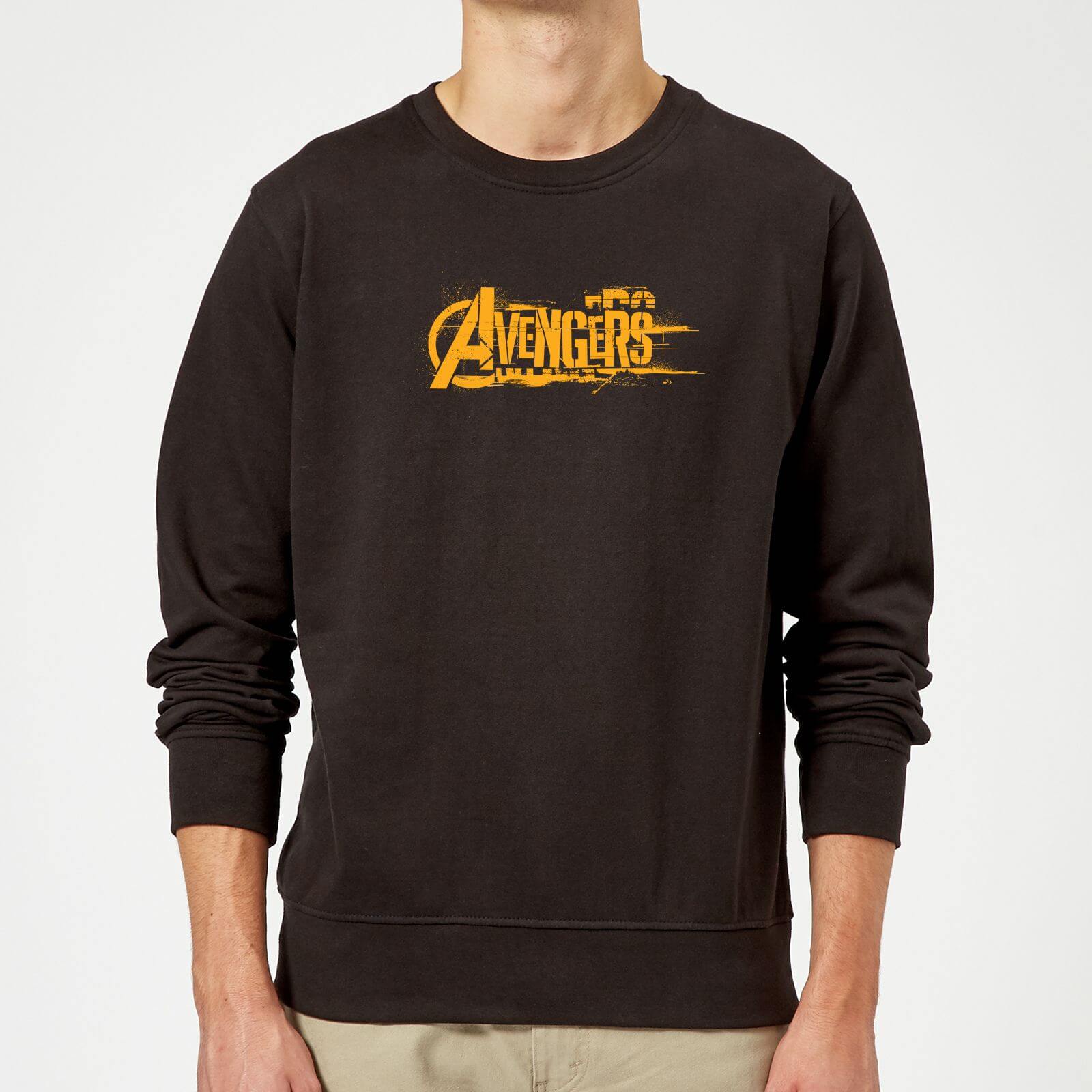 Felpa Marvel Avengers Infinity War Orange Logo - Nero - L