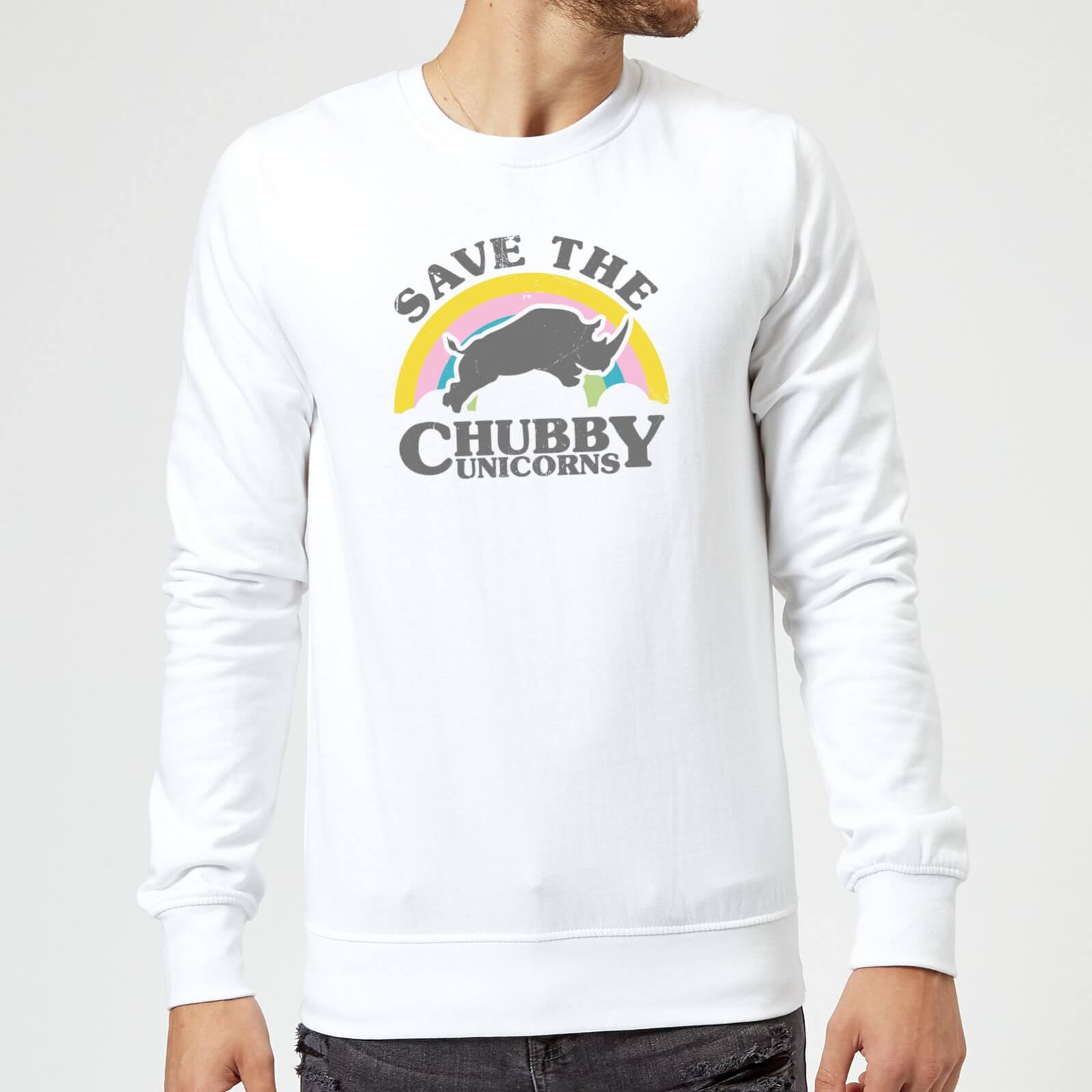 Save The Chubby Unicorns Sweatshirt - White - S - White
