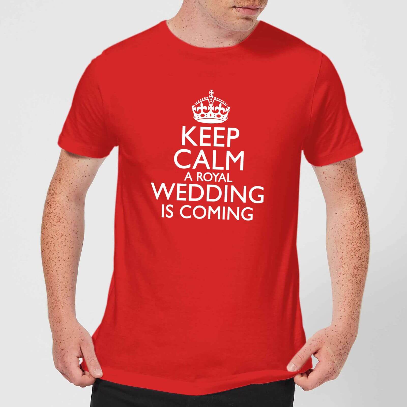 Keep Calm Wedding Coming T-Shirt - Red - L - Red