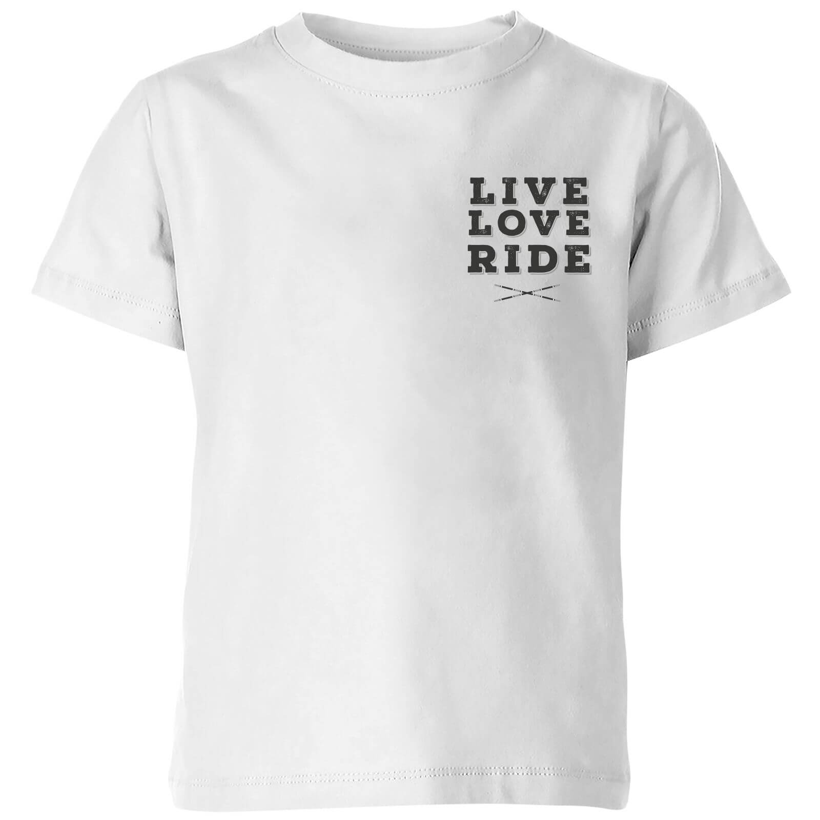 Live Love Ride Kids' T-Shirt - White - 11-12 Years - White