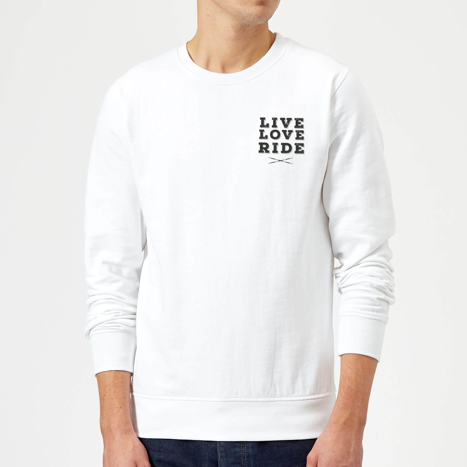 Live Love Ride Sweatshirt - White - XXL - White
