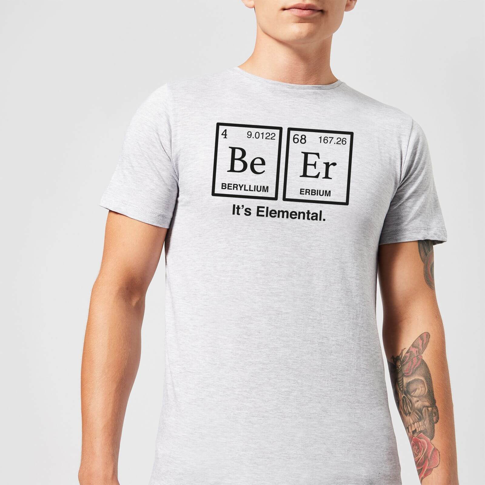 Be Er It's Elemental T-Shirt - Grey - XXL - Grey