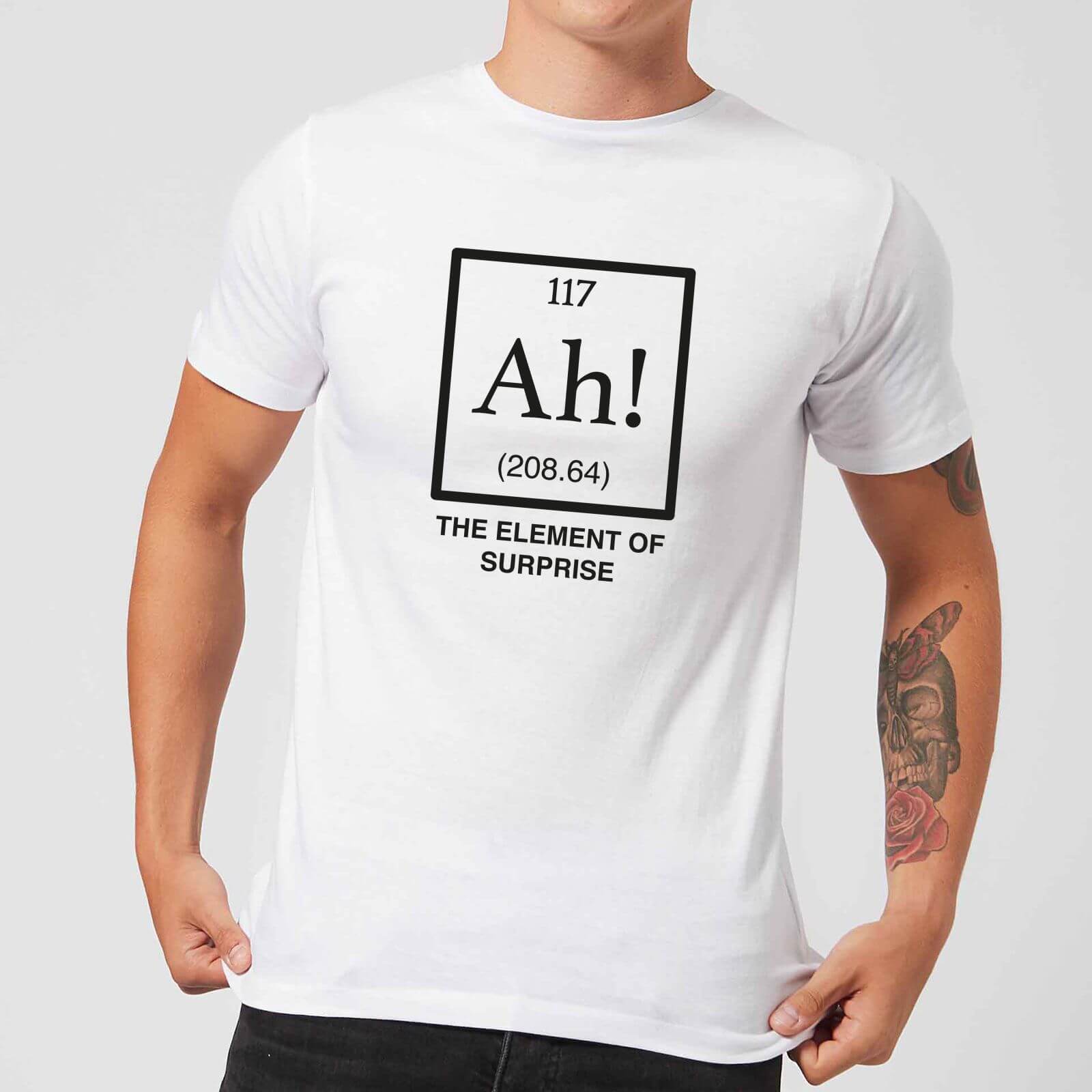 Ah The Element Of Surprise T-Shirt - White - XL