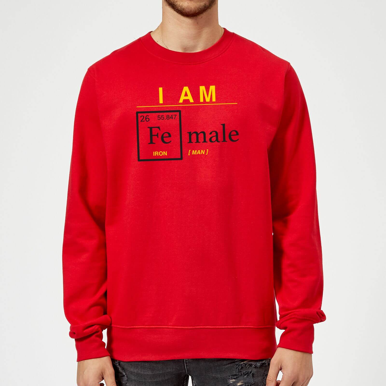 I Am Fe Male Sweatshirt - Red - M - Red